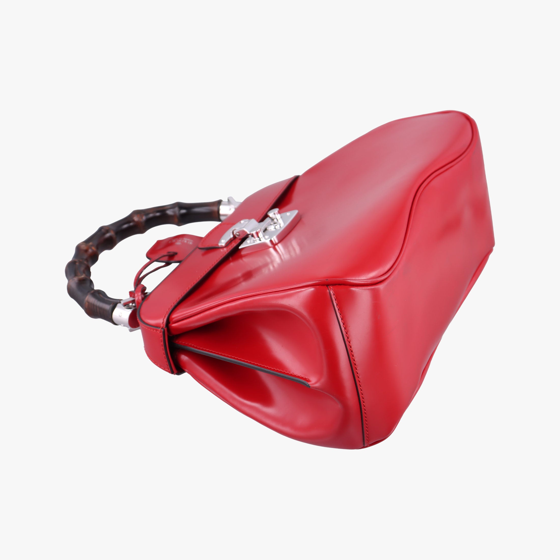 Pre-owned Gucci Bamboo Red Leather 331830 handbag | stylenewstar
