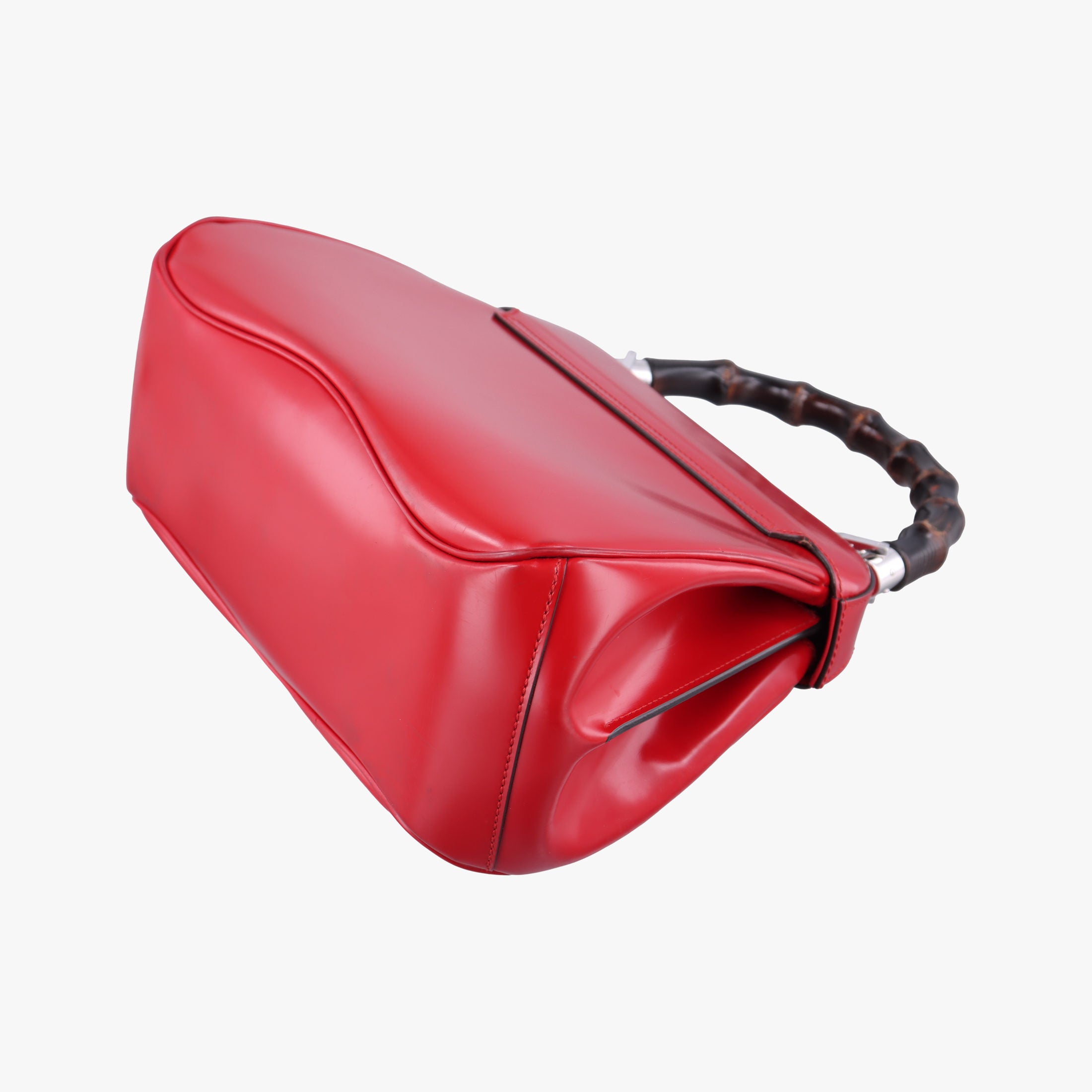 Pre-owned Gucci Bamboo Red Leather 331830 handbag | stylenewstar