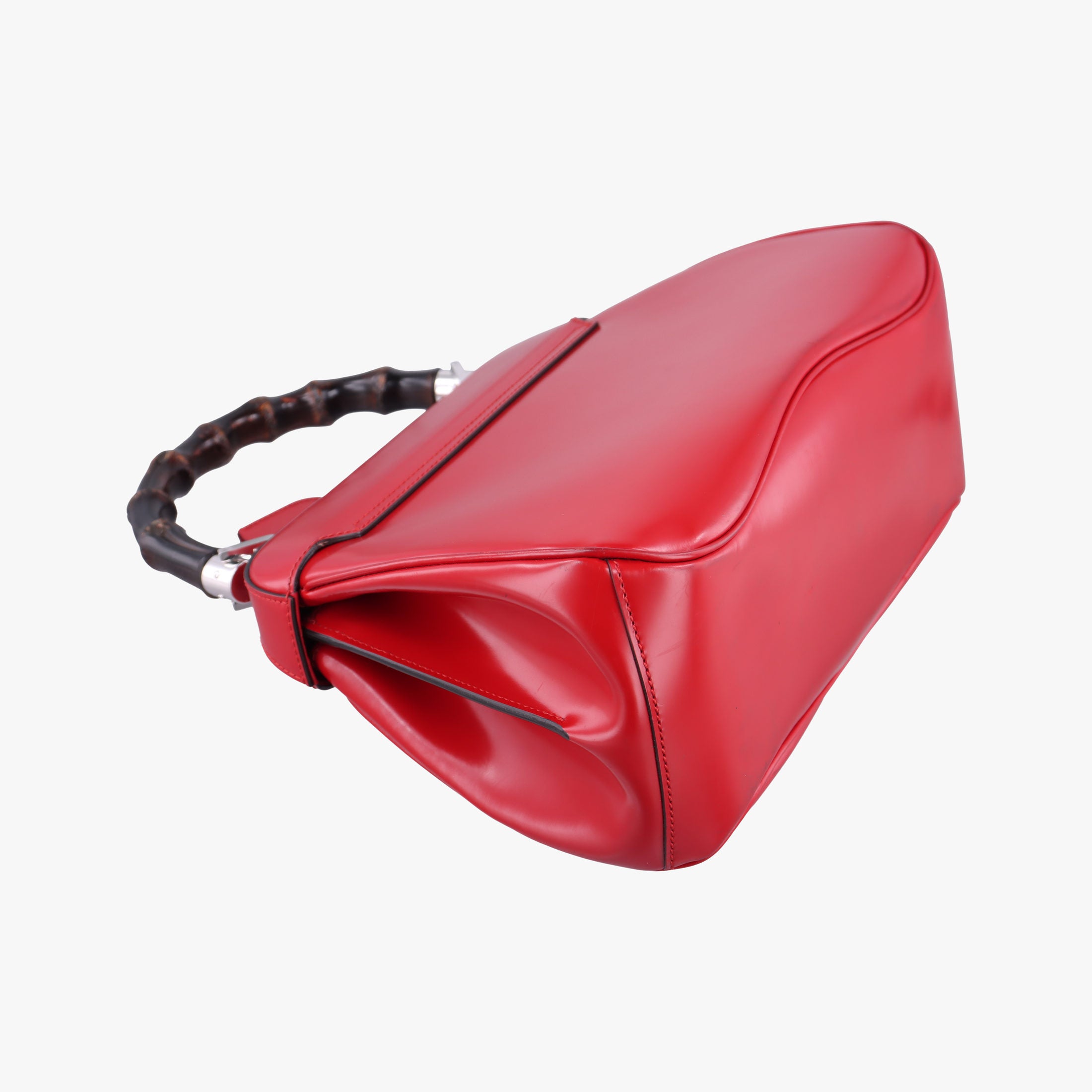 Pre-owned Gucci Bamboo Red Leather 331830 handbag | stylenewstar