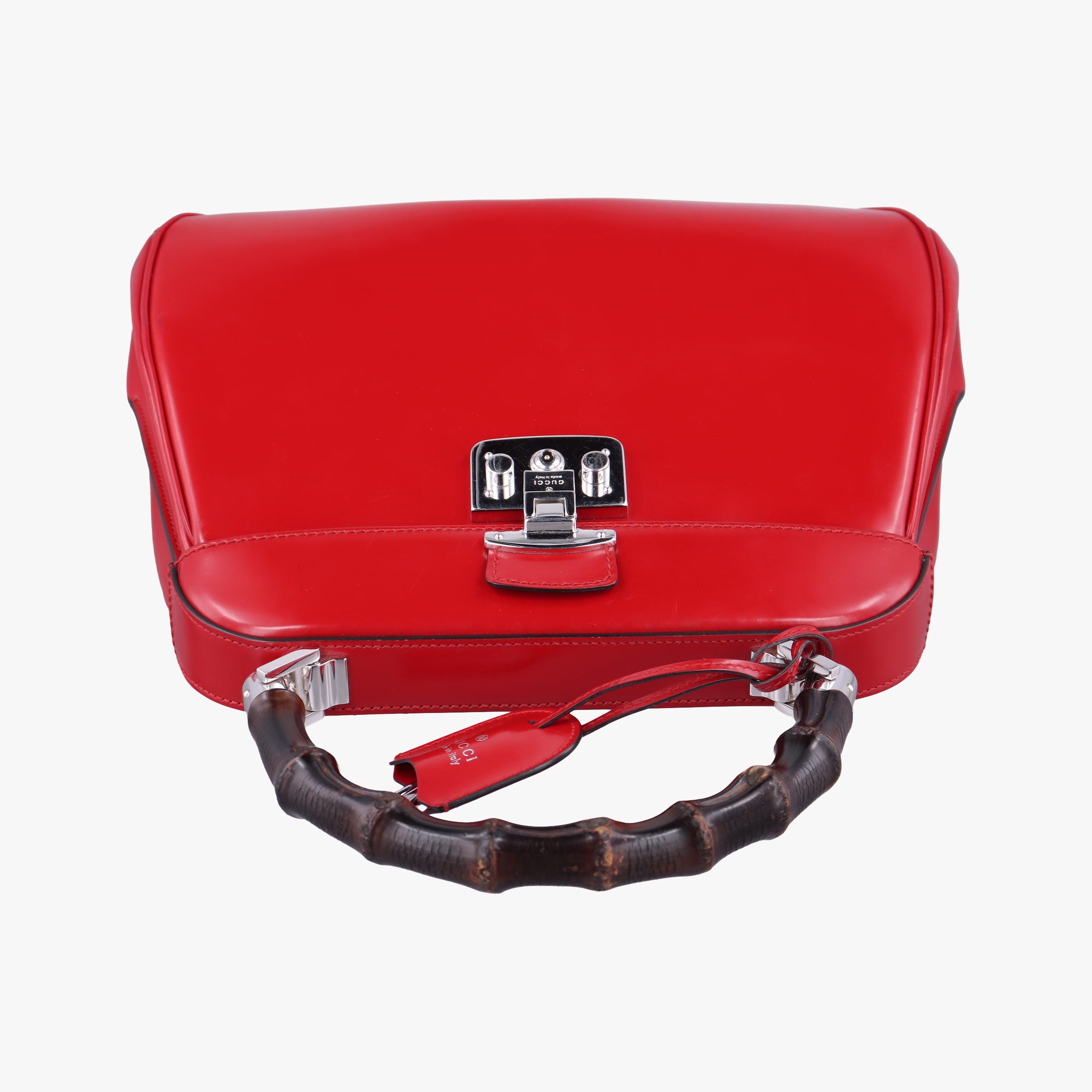 Pre-owned Gucci Bamboo Red Leather 331830 handbag | stylenewstar