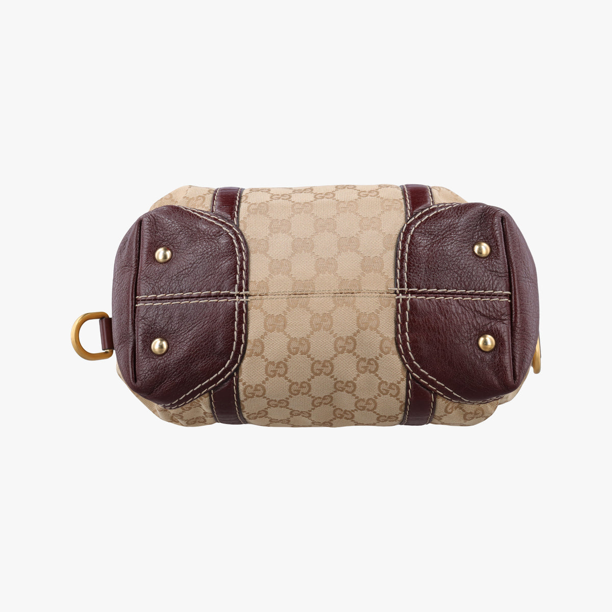 Vintage Gucci Sukey Beige × Brownish Red GG canvas×leatherGG 189893 handbag | stylenewstar