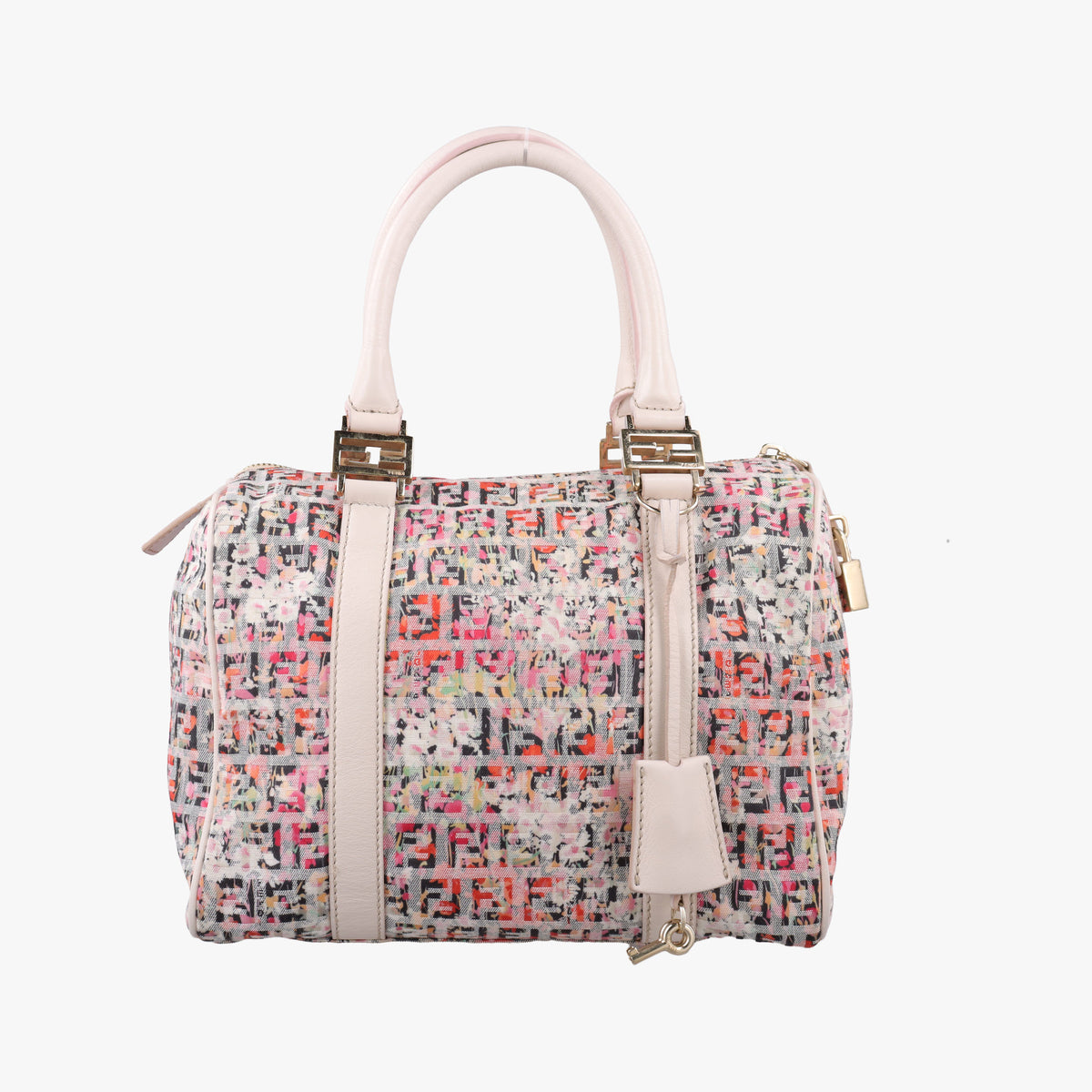 Vintage Fendi Zucchino Glitter Logo Multicolour Canvas 8BL068 handbag | stylenewstar