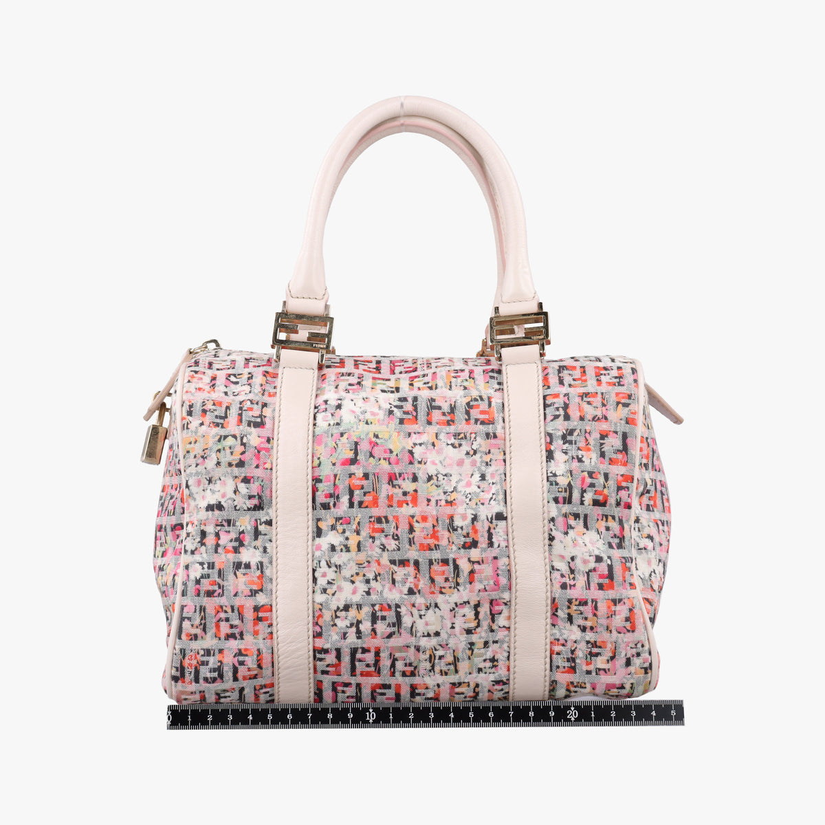 Vintage Fendi Zucchino Glitter Logo Multicolour Canvas 8BL068 handbag | stylenewstar