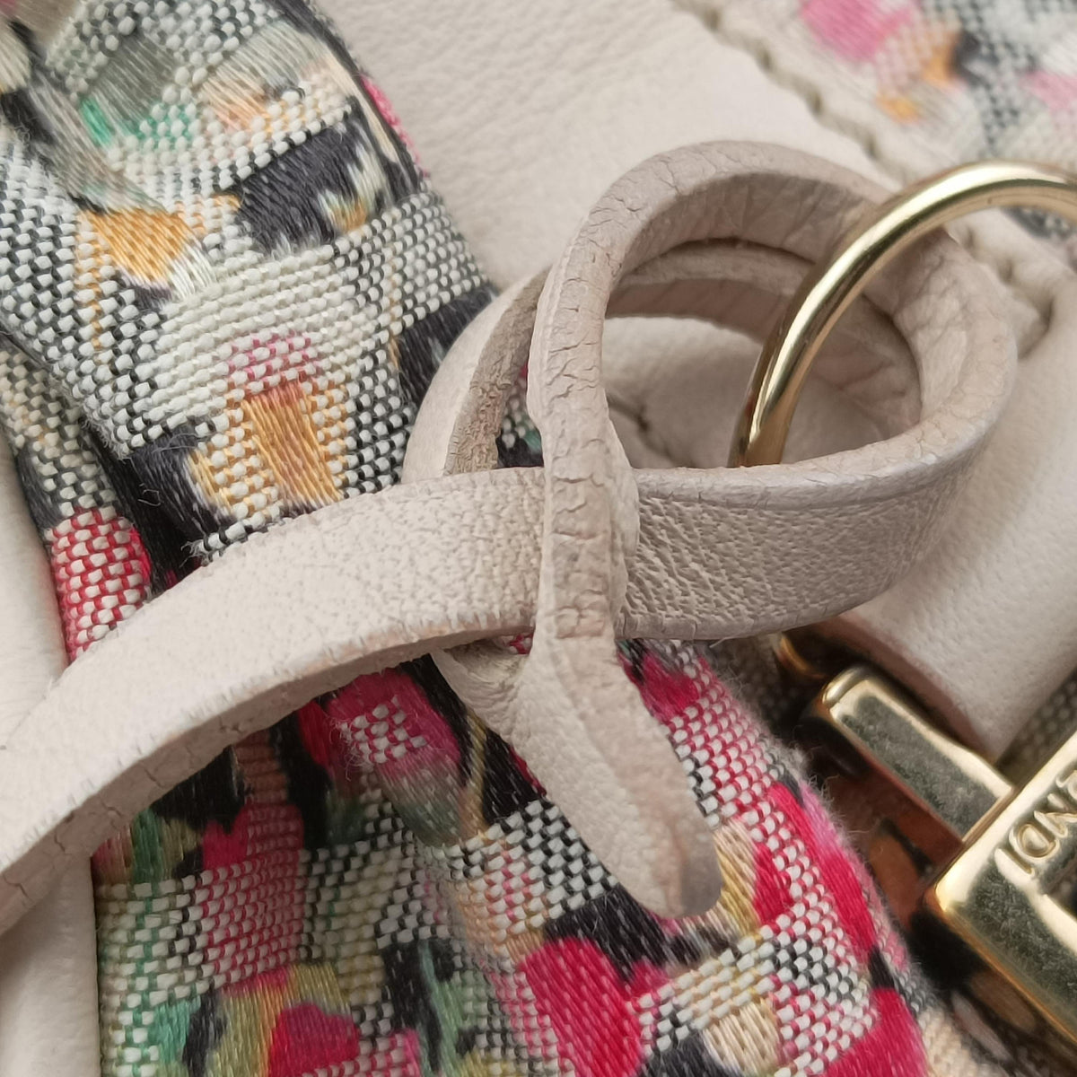 Vintage Fendi Zucchino Glitter Logo Multicolour Canvas 8BL068 handbag | stylenewstar