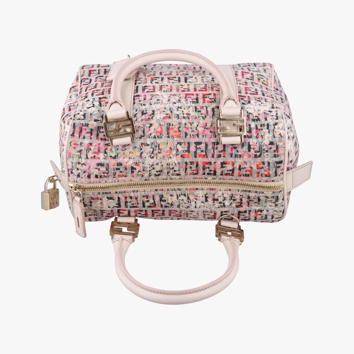 Vintage Fendi Zucchino Glitter Logo Multicolour Canvas 8BL068 handbag | stylenewstar
