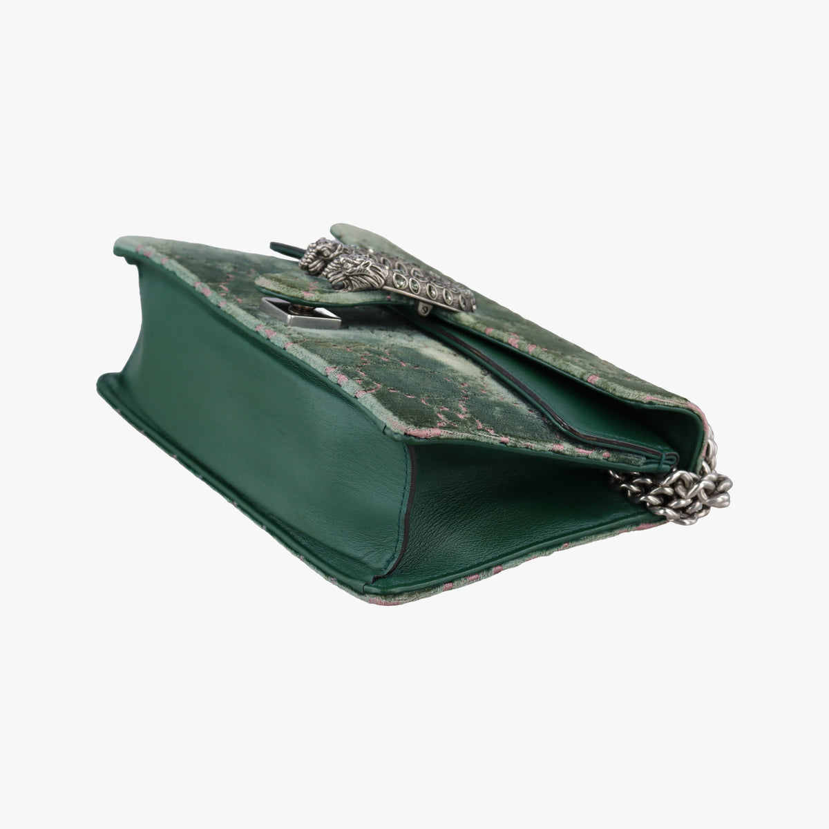 Pre-owned Gucci Dionysus Green velour 499623 shoulderbag | stylenewstar