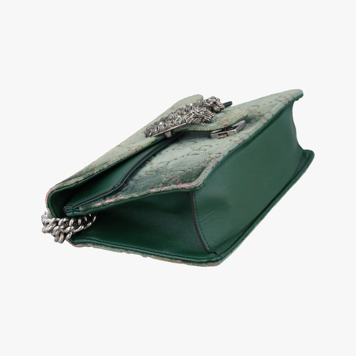 Pre-owned Gucci Dionysus Green velour 499623 shoulderbag | stylenewstar