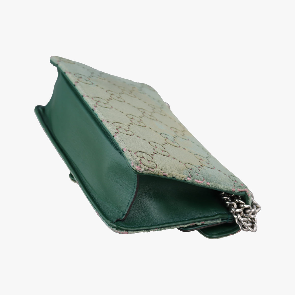 Pre-owned Gucci Dionysus Green velour 499623 shoulderbag | stylenewstar