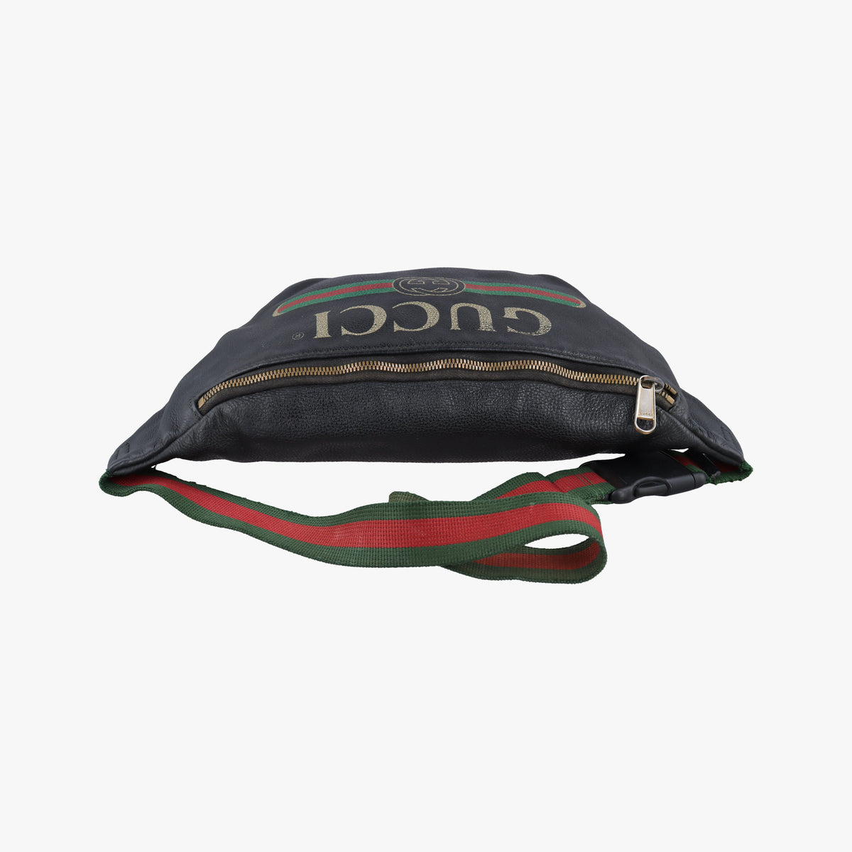 Pre-owned Gucci Print Black Leather 493869 bum bag/waist bag | stylenewstar