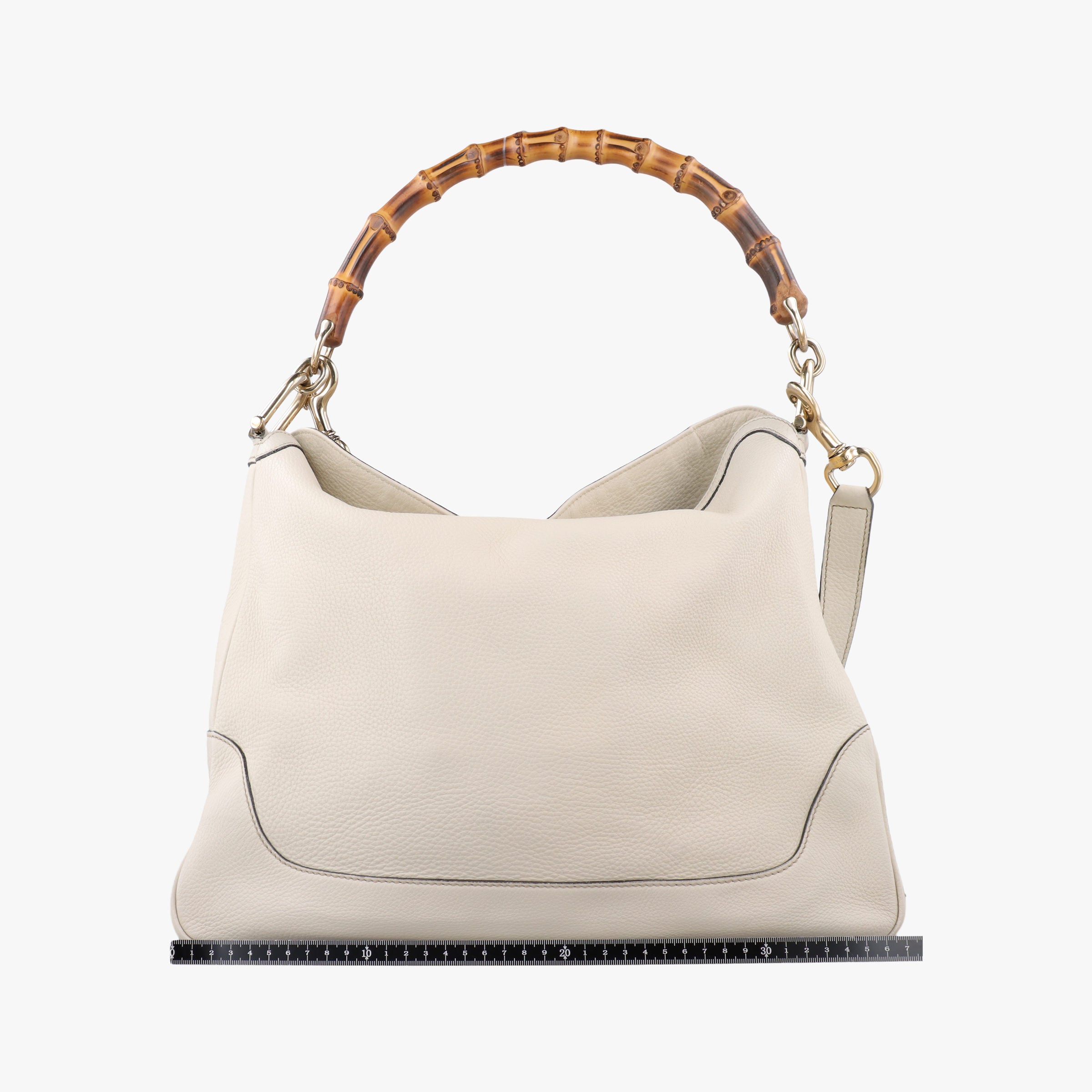 Pre-owned Gucci Bamboo White Leather 282315 shoulderbag | stylenewstar