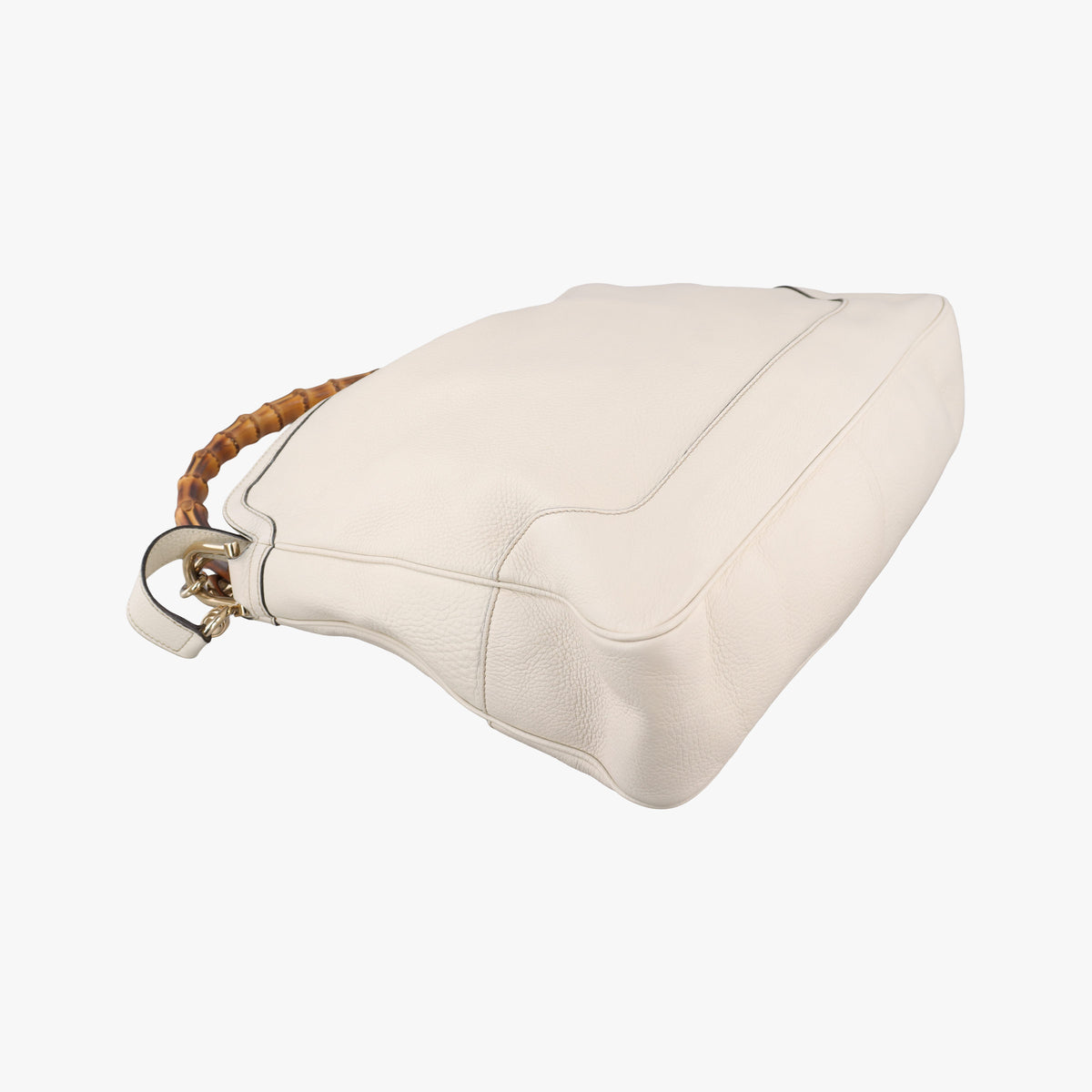 Pre-owned Gucci Bamboo White Leather 282315 shoulderbag | stylenewstar