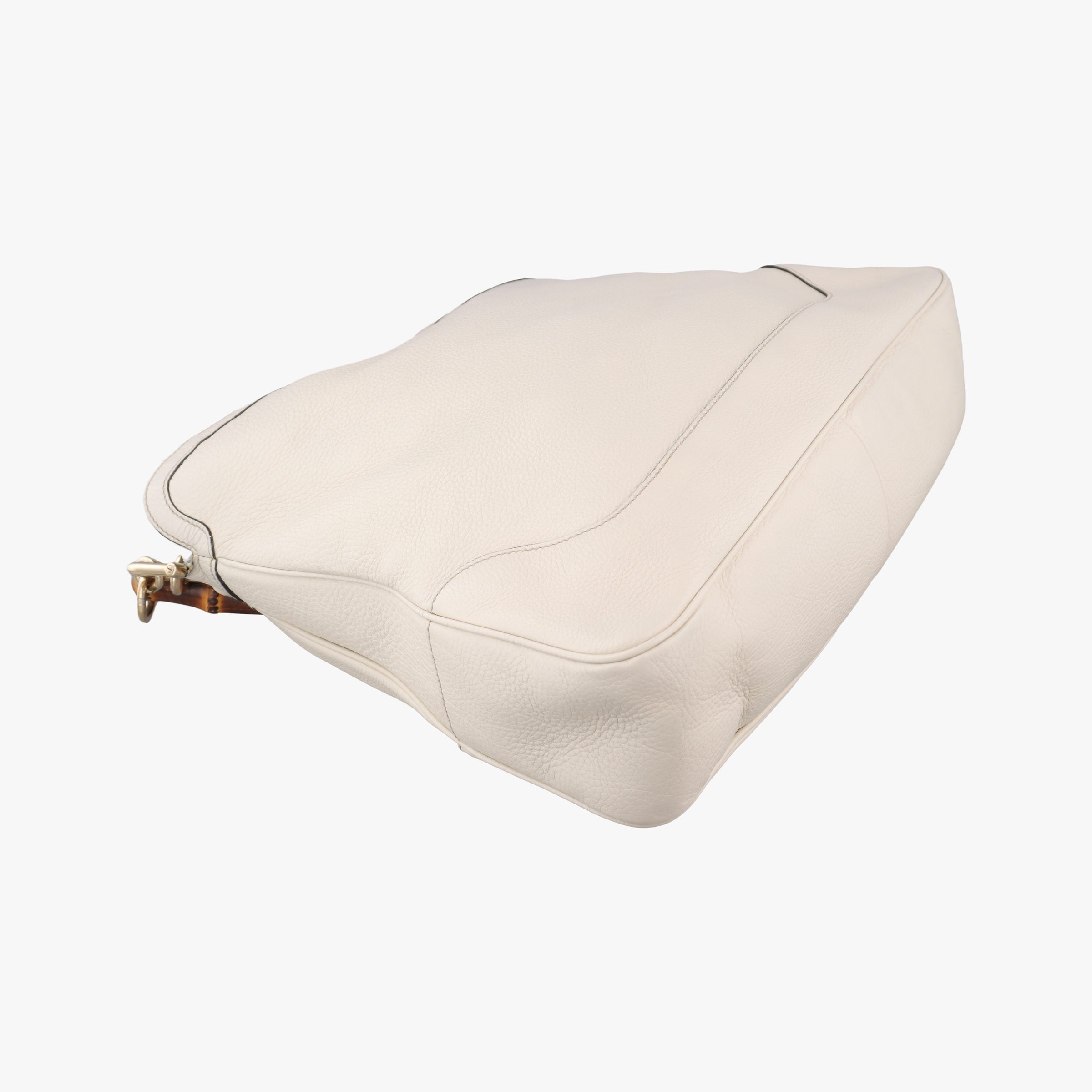 Pre-owned Gucci Bamboo White Leather 282315 shoulderbag | stylenewstar