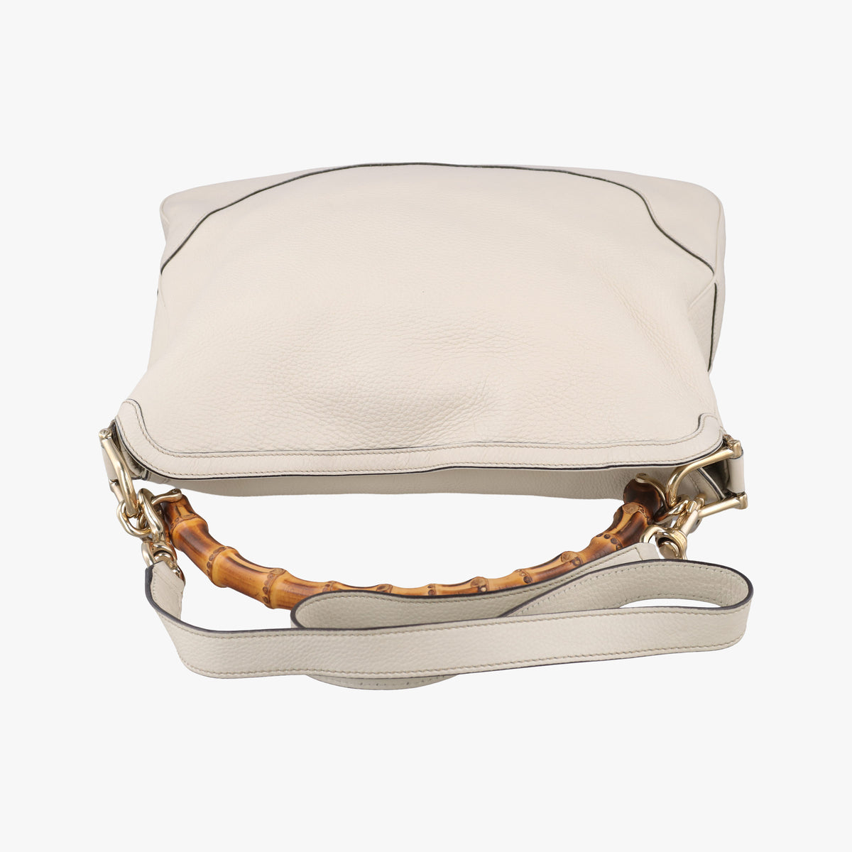 Pre-owned Gucci Bamboo White Leather 282315 shoulderbag | stylenewstar