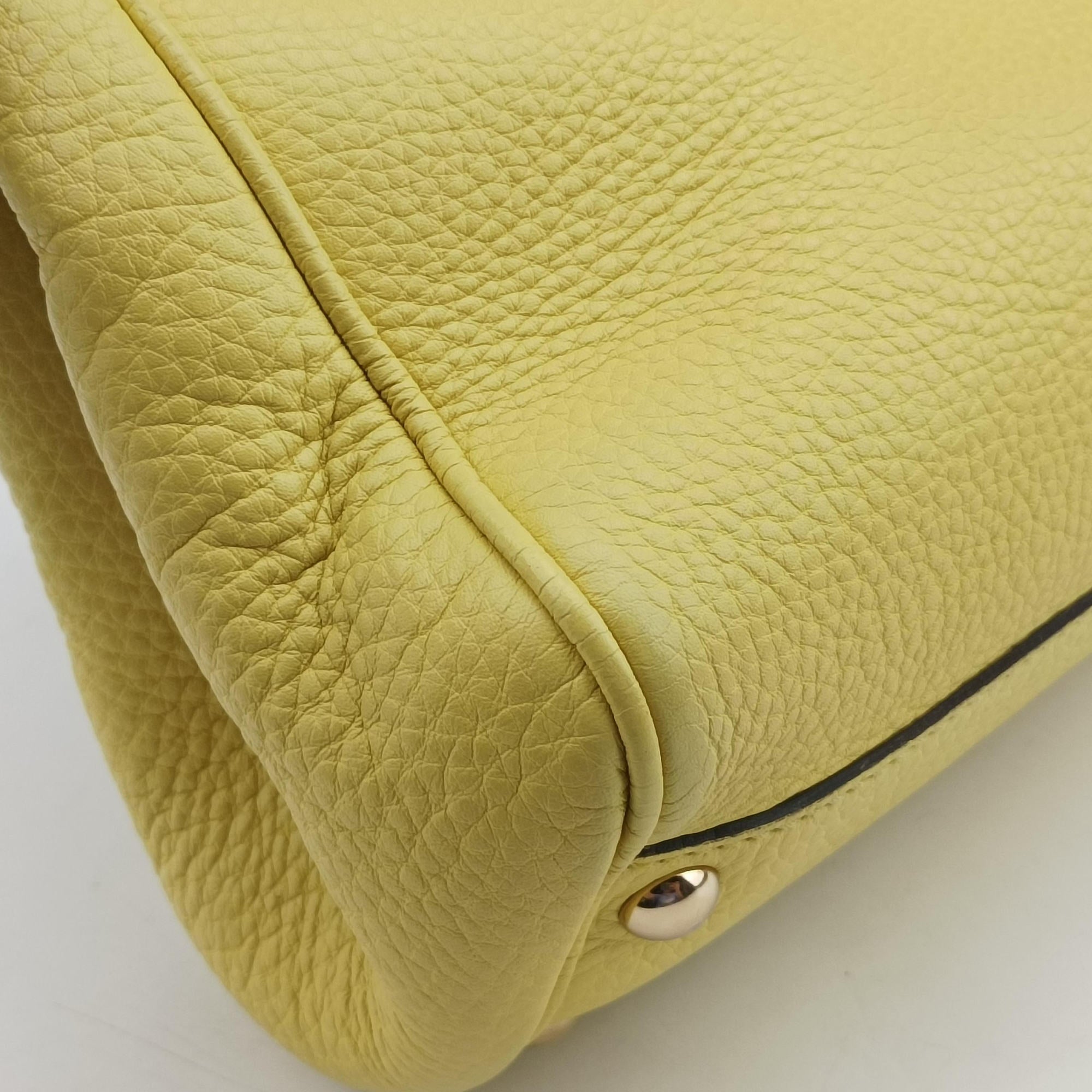 Pre-owned Gucci Bamboo Shopper Yellow Leather 336032 shoulderbag | stylenewstar