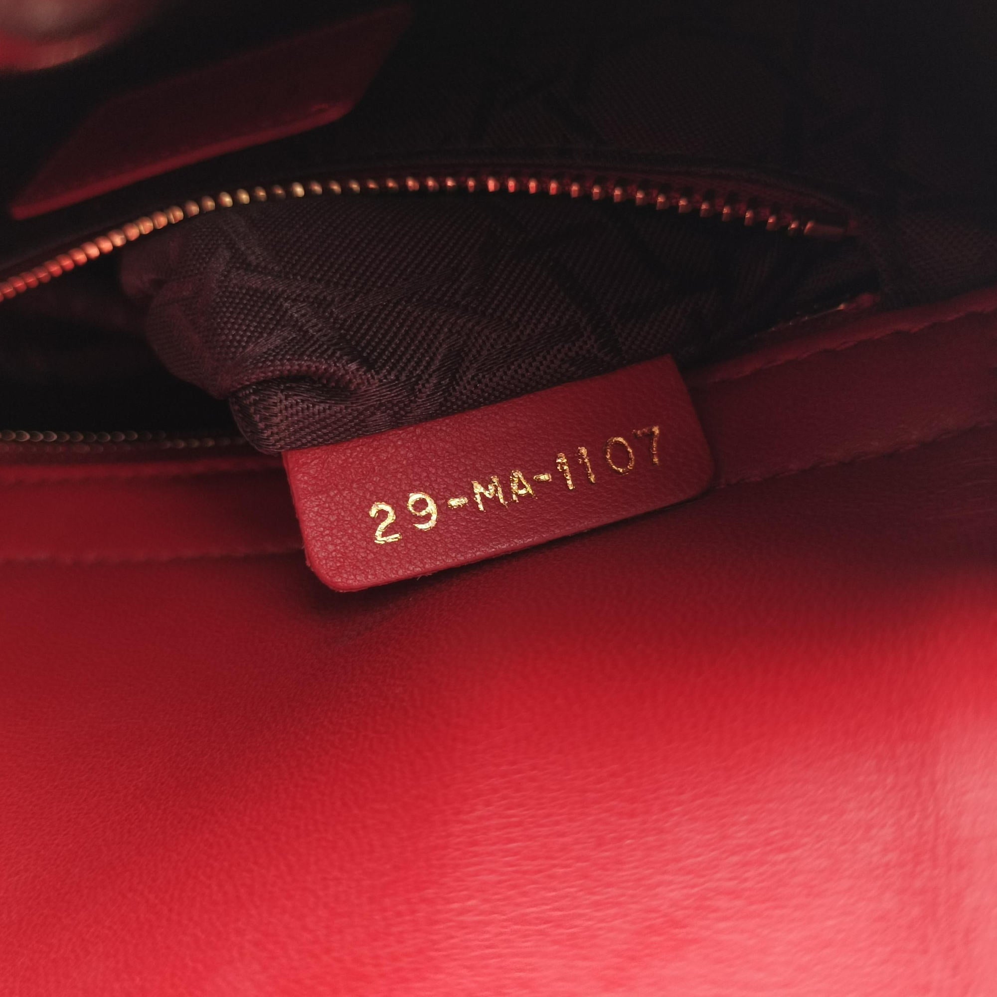 Vintage Christian Dior Lady Dior Red lambskin  shoulderbag | stylenewstar
