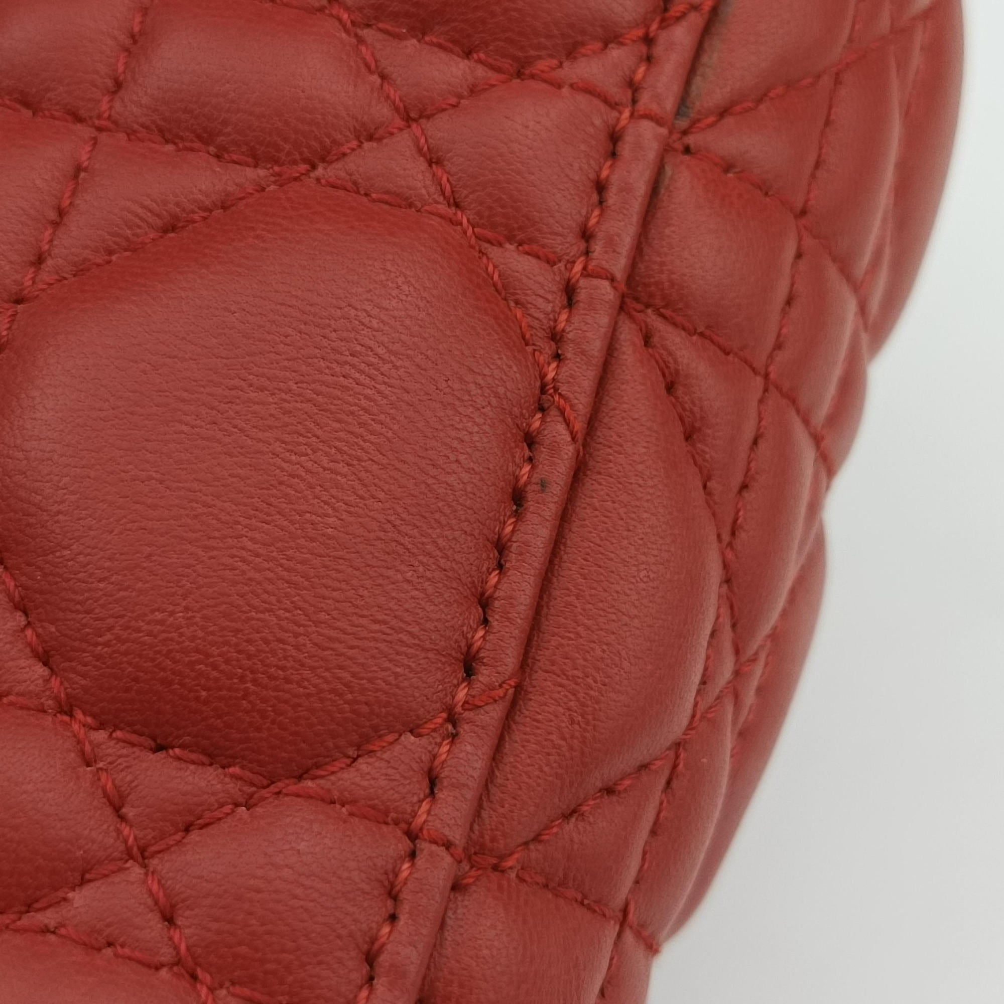 Vintage Christian Dior Lady Dior Red lambskin  shoulderbag | stylenewstar
