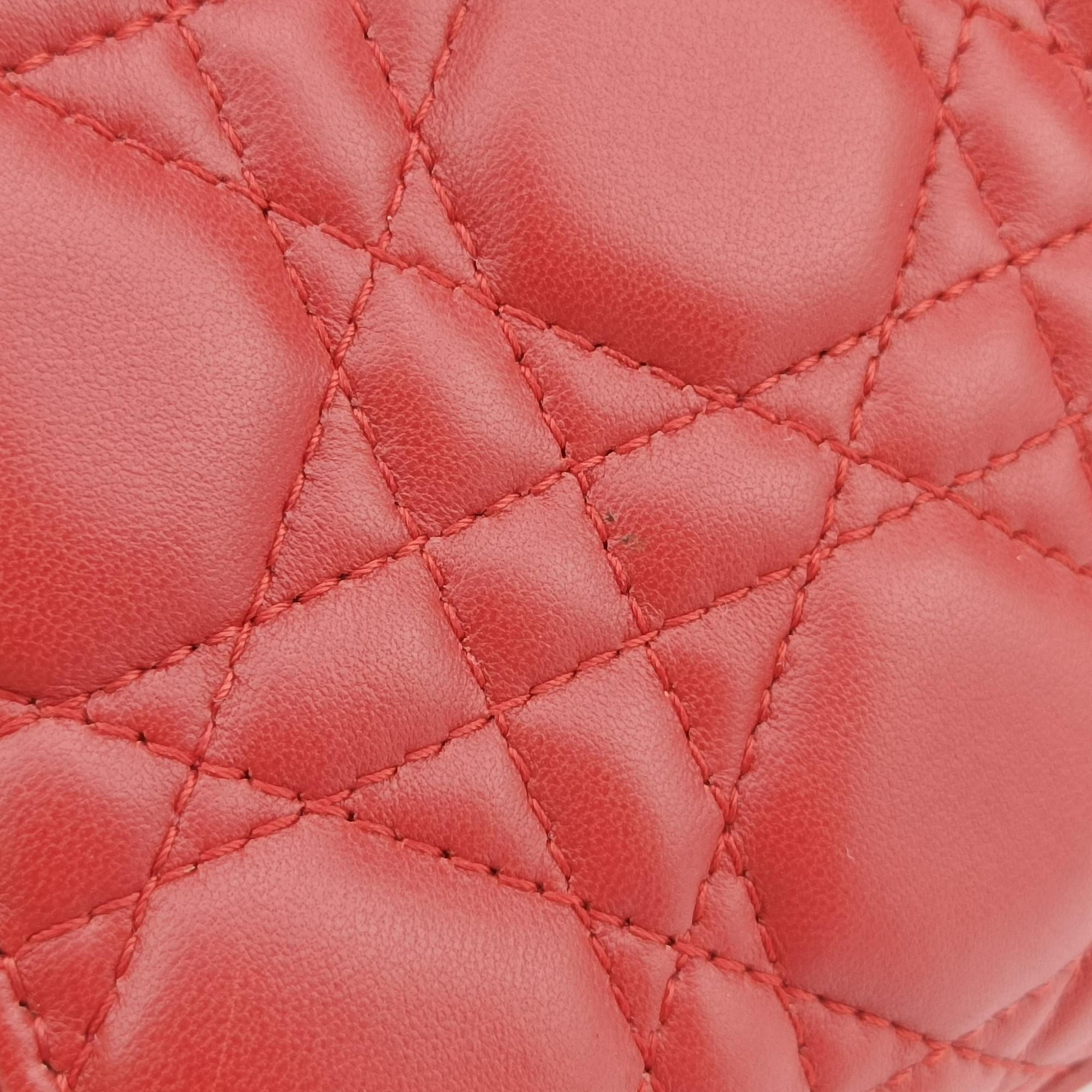 Vintage Christian Dior Lady Dior Red lambskin  shoulderbag | stylenewstar