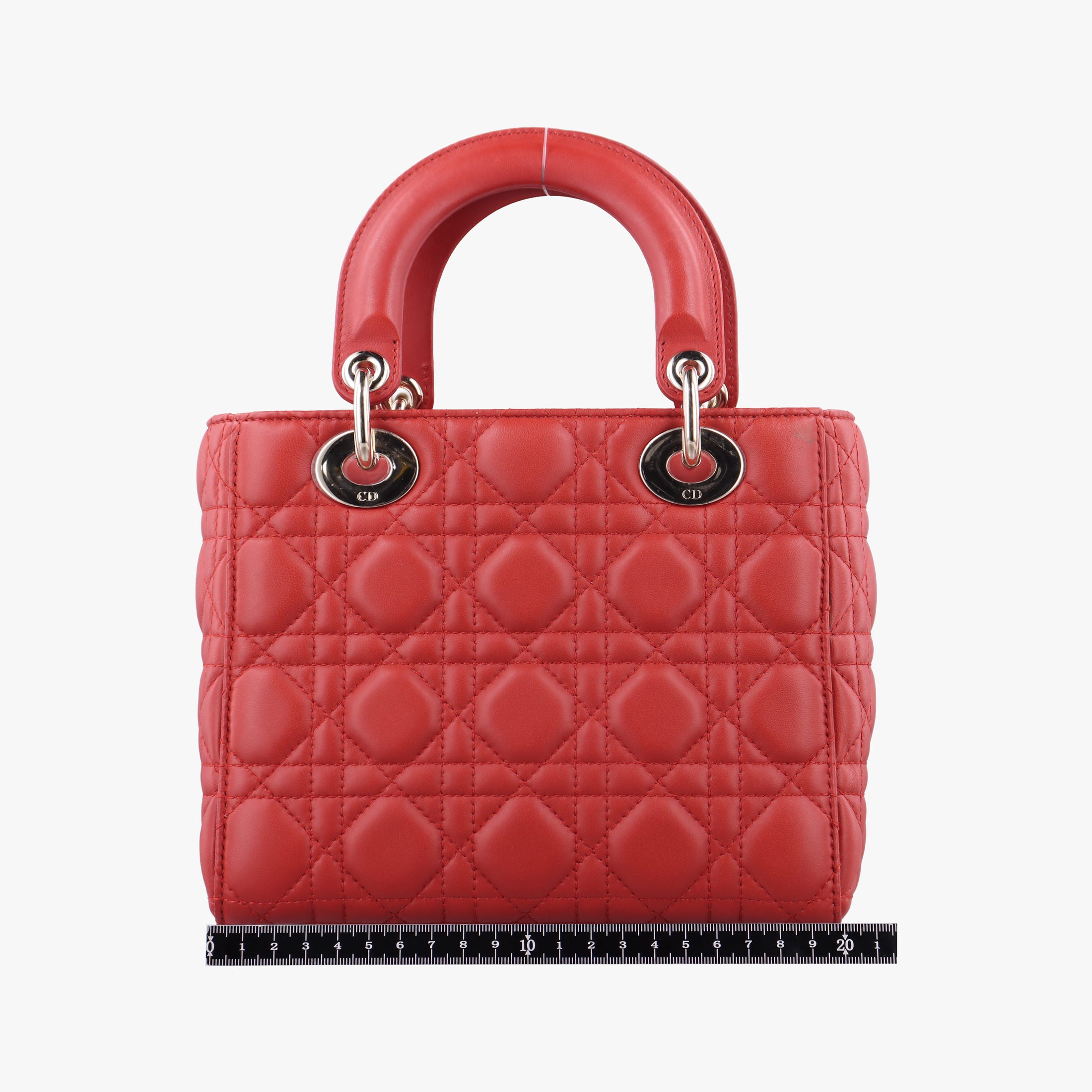Vintage Christian Dior Lady Dior Red lambskin  shoulderbag | stylenewstar