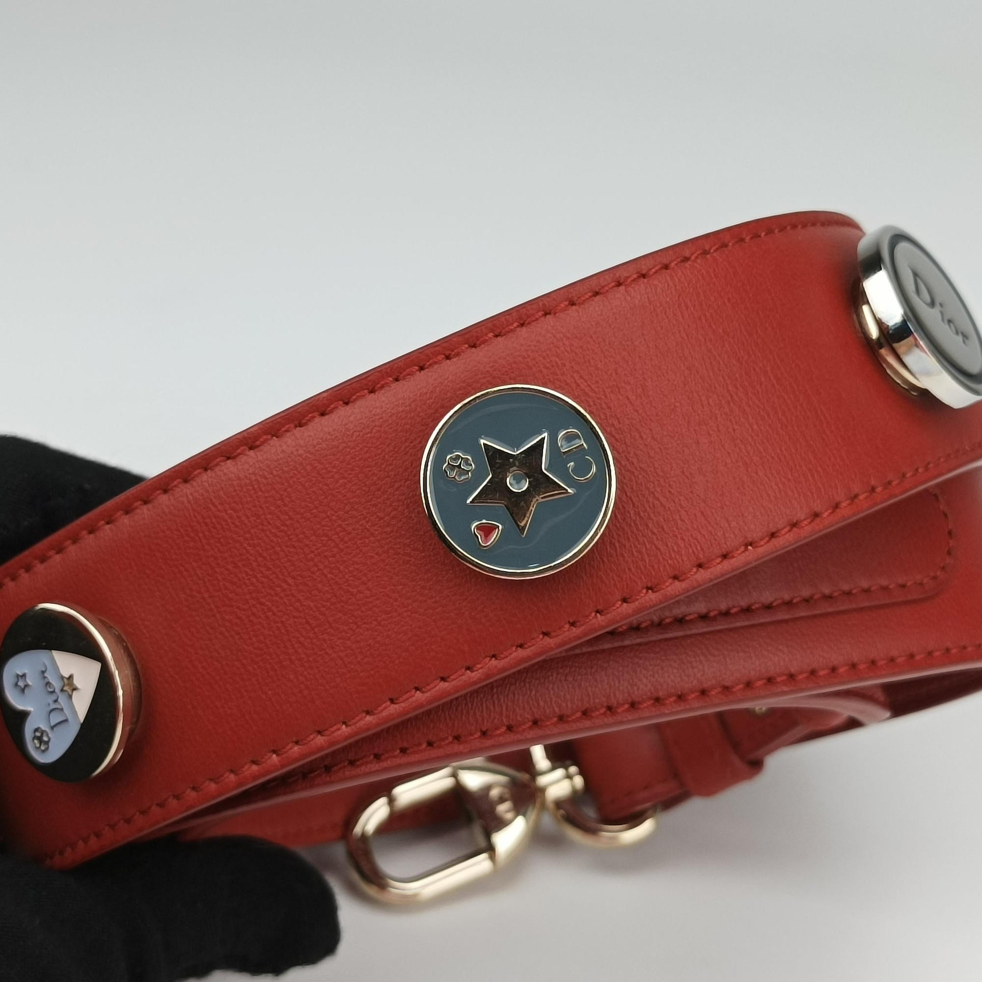 Vintage Christian Dior Lady Dior Red lambskin  shoulderbag | stylenewstar