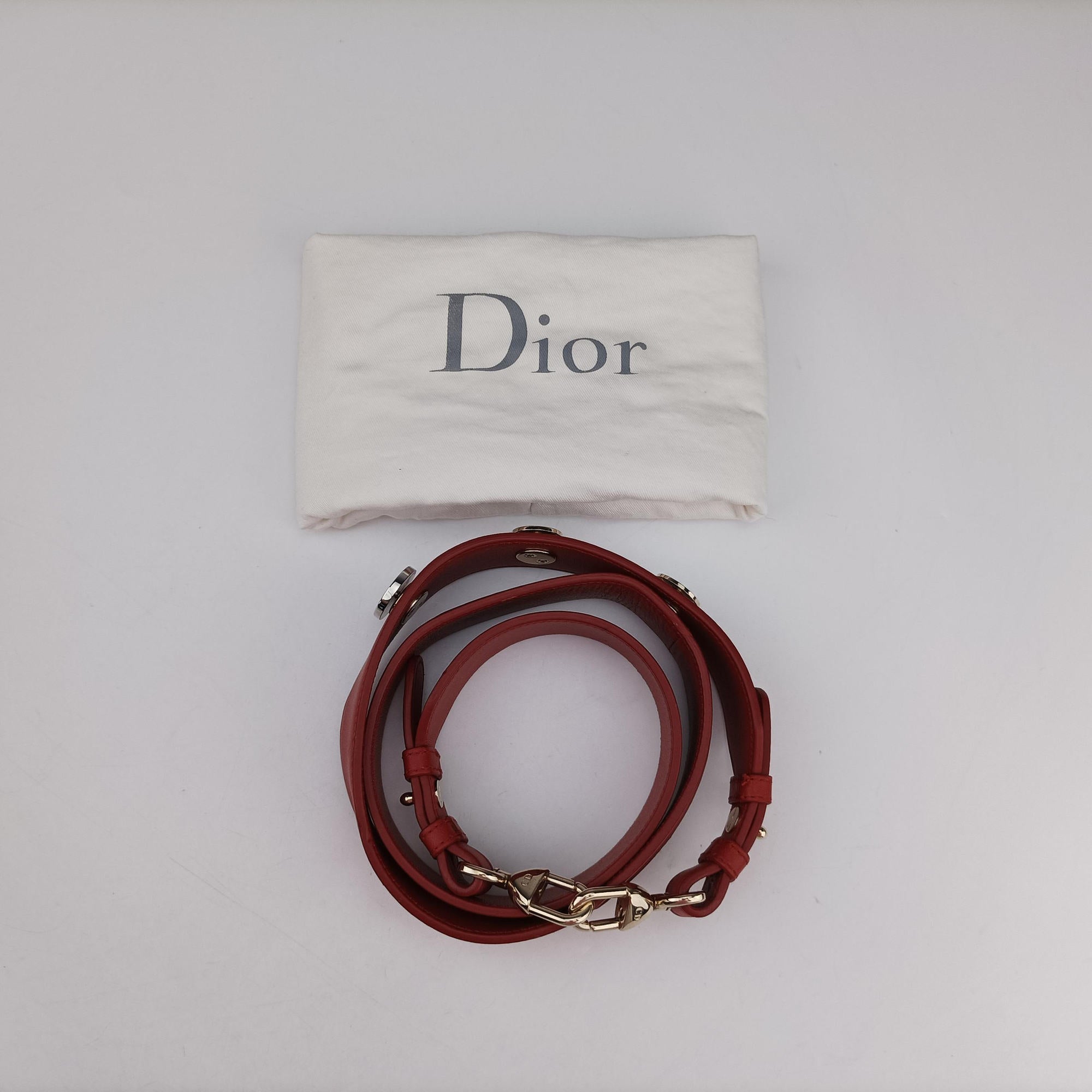 Vintage Christian Dior Lady Dior Red lambskin  shoulderbag | stylenewstar