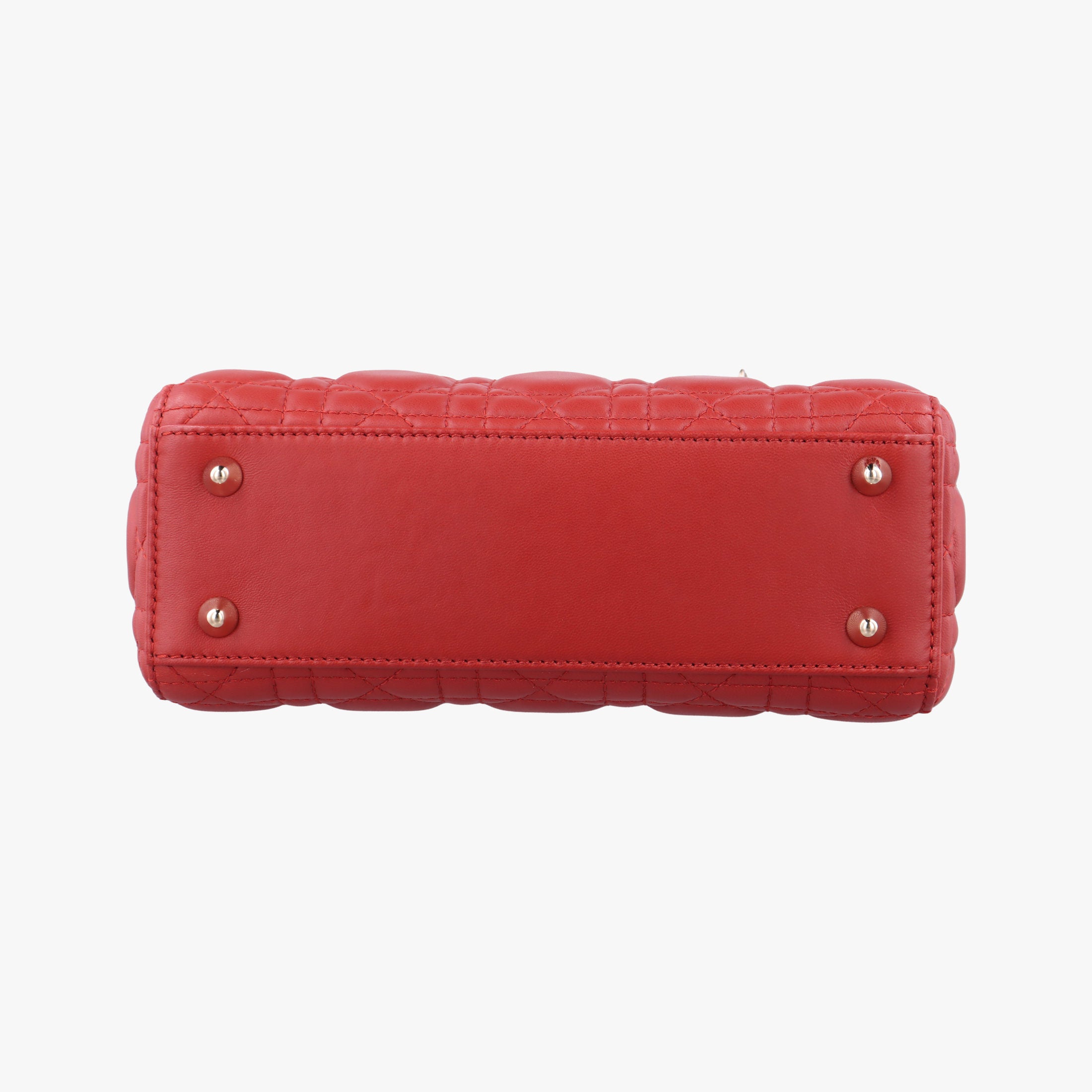 Vintage Christian Dior Lady Dior Red lambskin  shoulderbag | stylenewstar