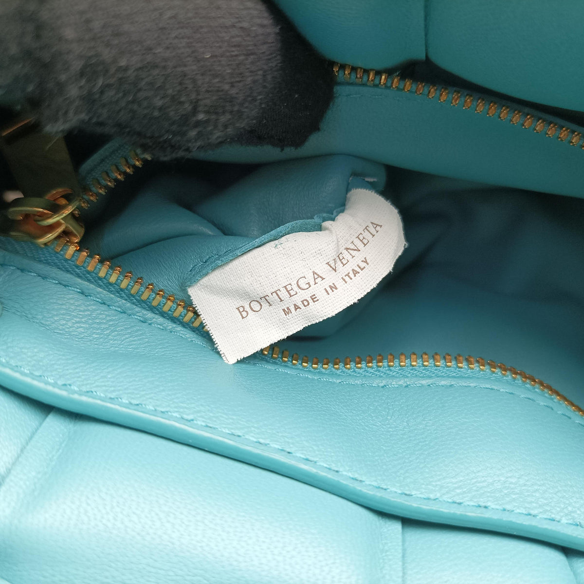Pre-owned Bottega Veneta The Chain Cassette Blue lambskin  shoulderbag | stylenewstar