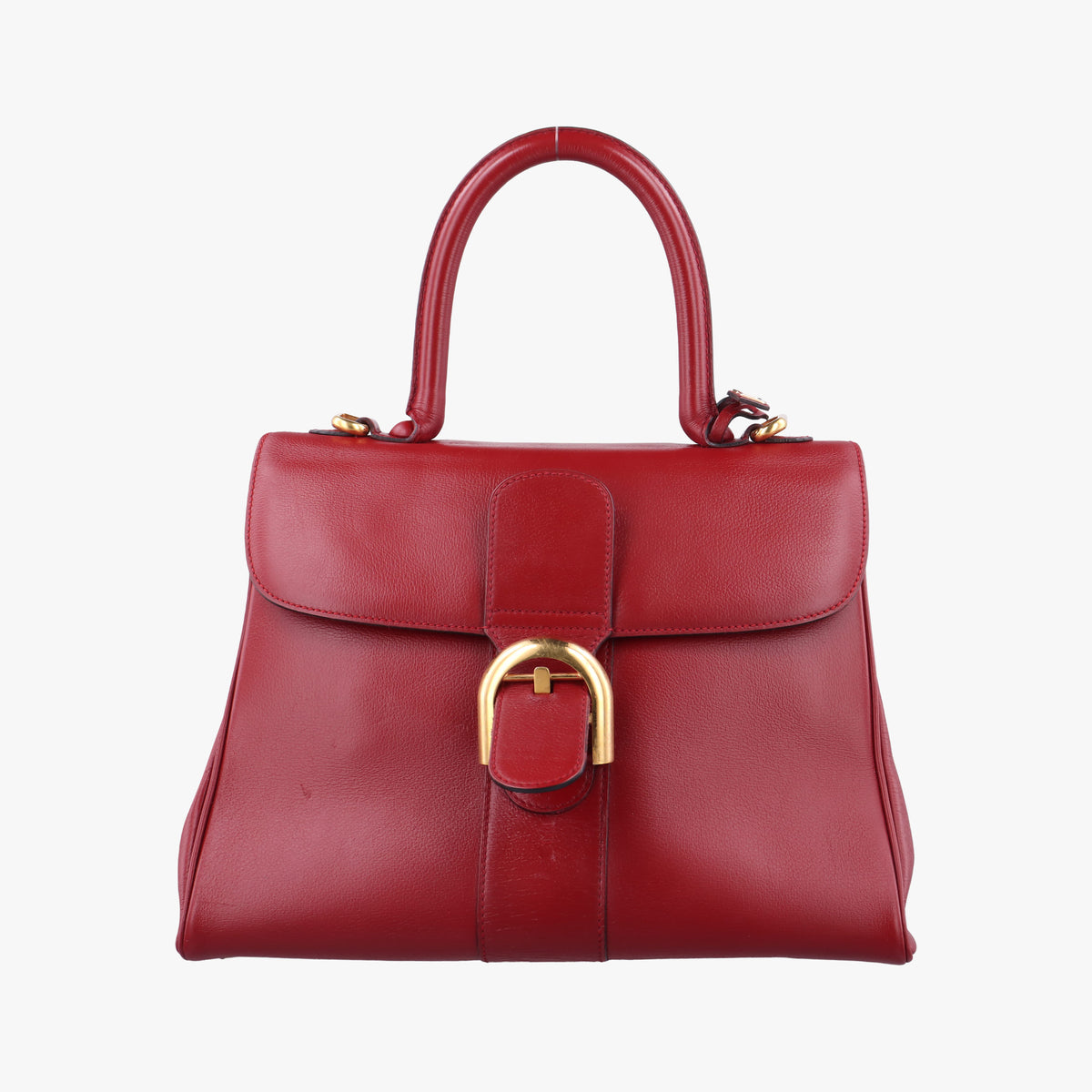 Pre-owned Delvaux Brillon MM Red leather  shoulderbag | stylenewstar