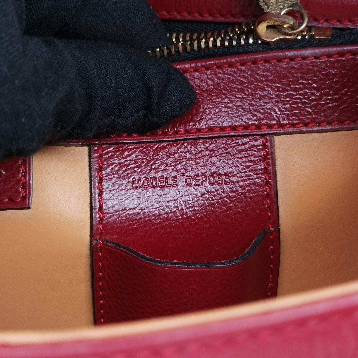 Pre-owned Delvaux Brillon MM Red leather  shoulderbag | stylenewstar