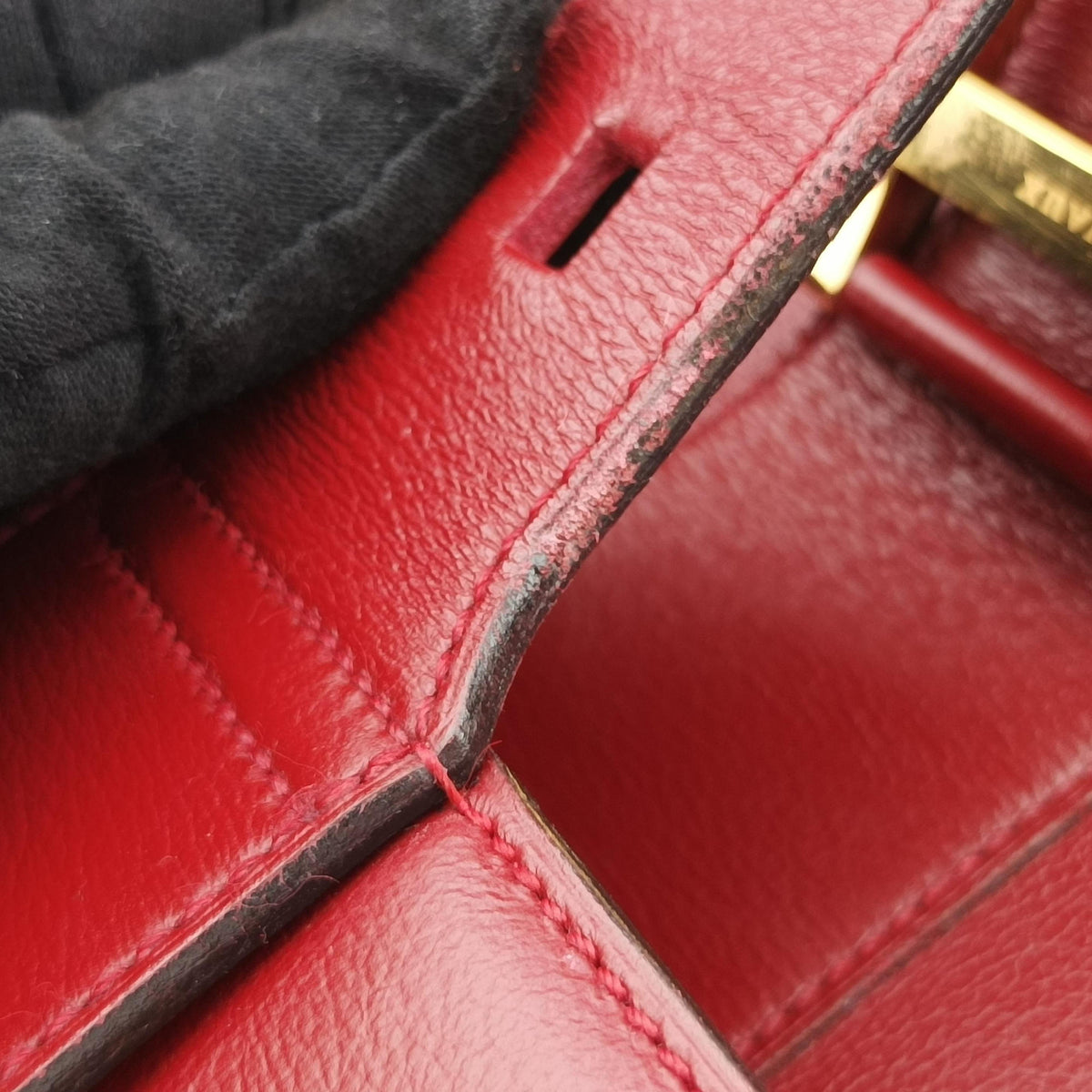 Pre-owned Delvaux Brillon MM Red leather  shoulderbag | stylenewstar