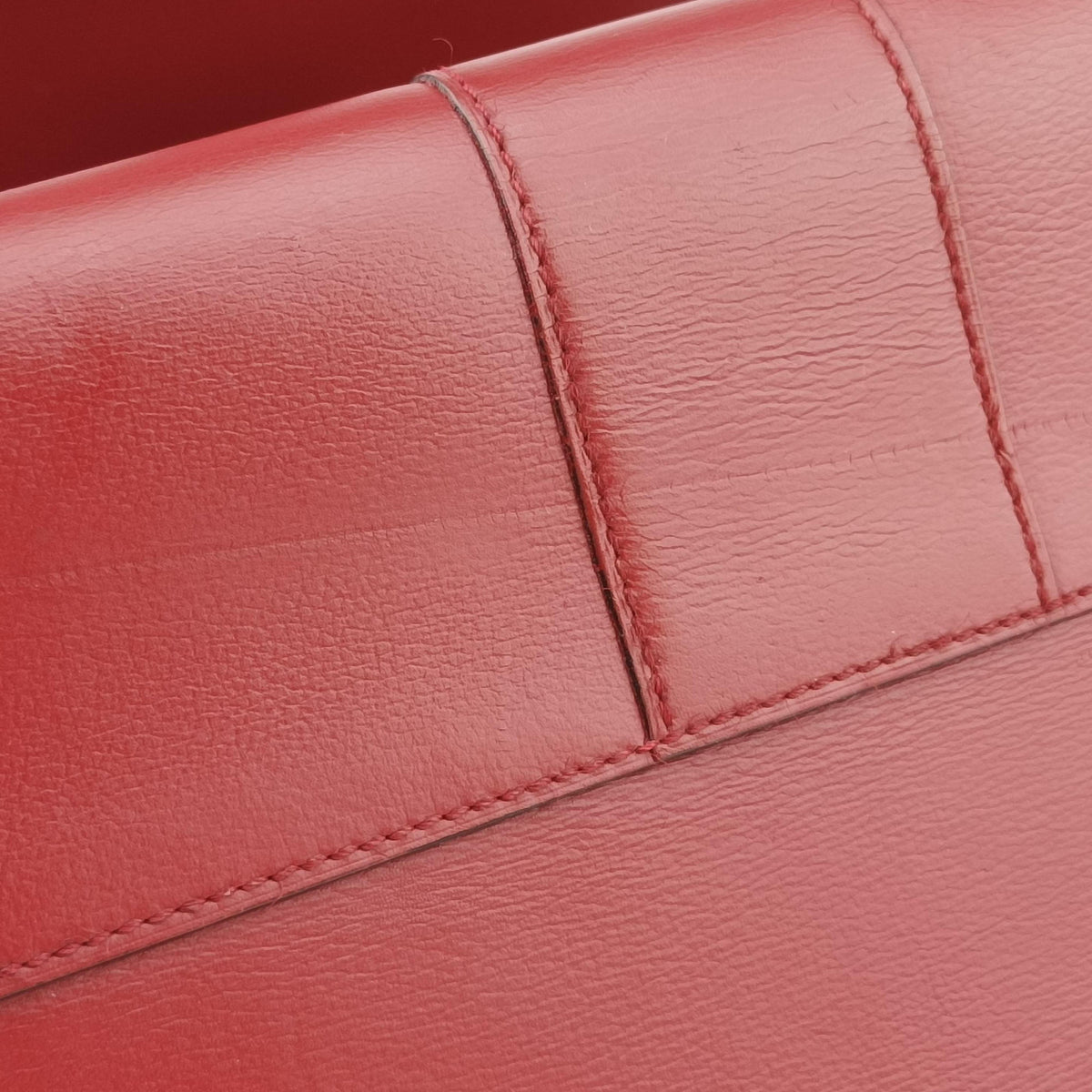 Pre-owned Delvaux Brillon MM Red leather  shoulderbag | stylenewstar