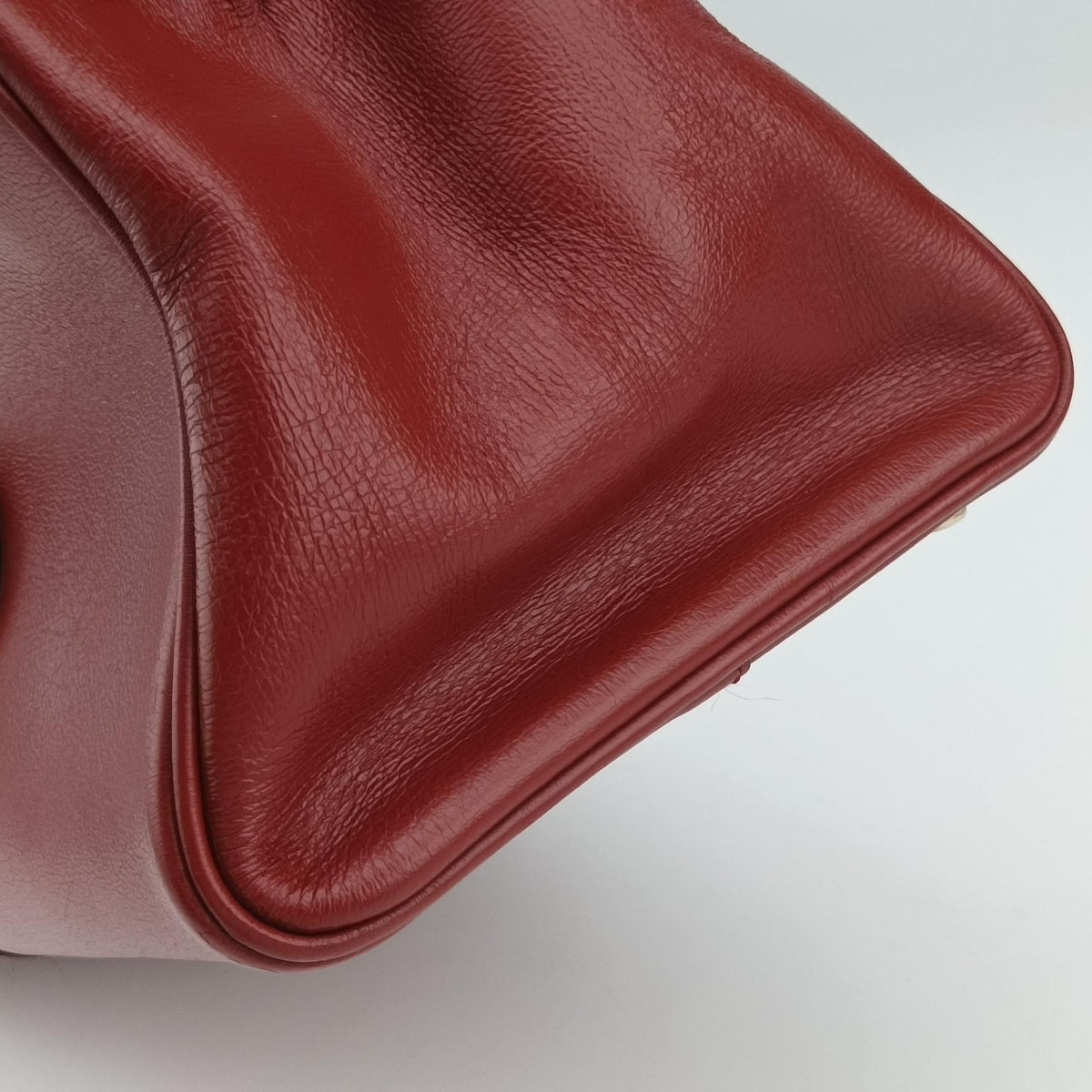 Pre-owned Delvaux Brillon MM Red leather  shoulderbag | stylenewstar