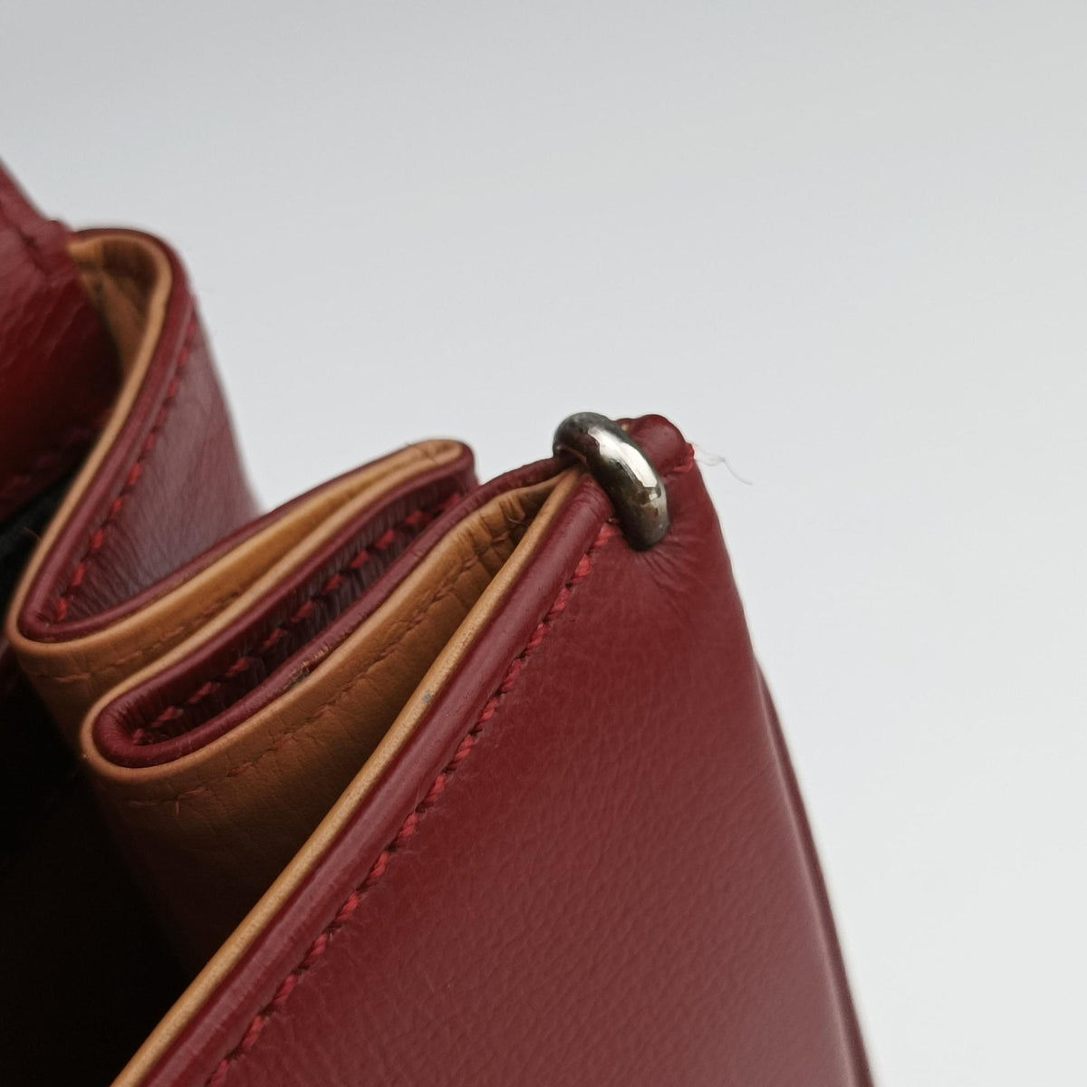Pre-owned Delvaux Brillon MM Red leather  shoulderbag | stylenewstar
