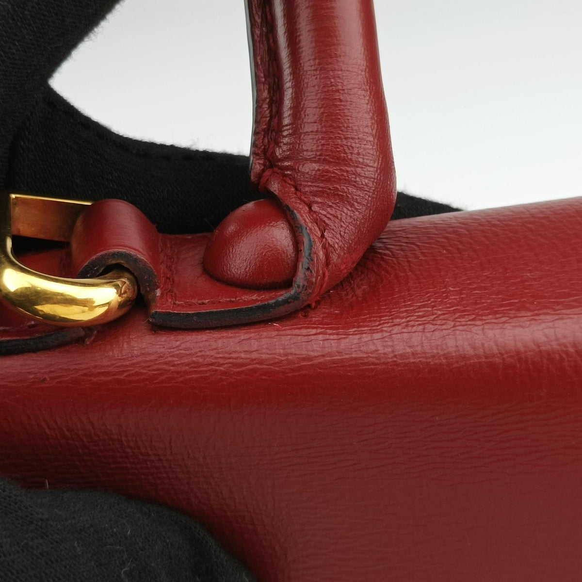 Pre-owned Delvaux Brillon MM Red leather  shoulderbag | stylenewstar