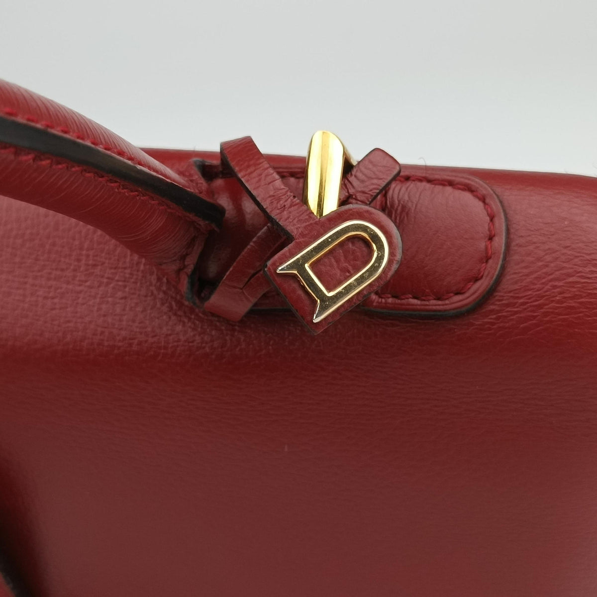 Pre-owned Delvaux Brillon MM Red leather  shoulderbag | stylenewstar
