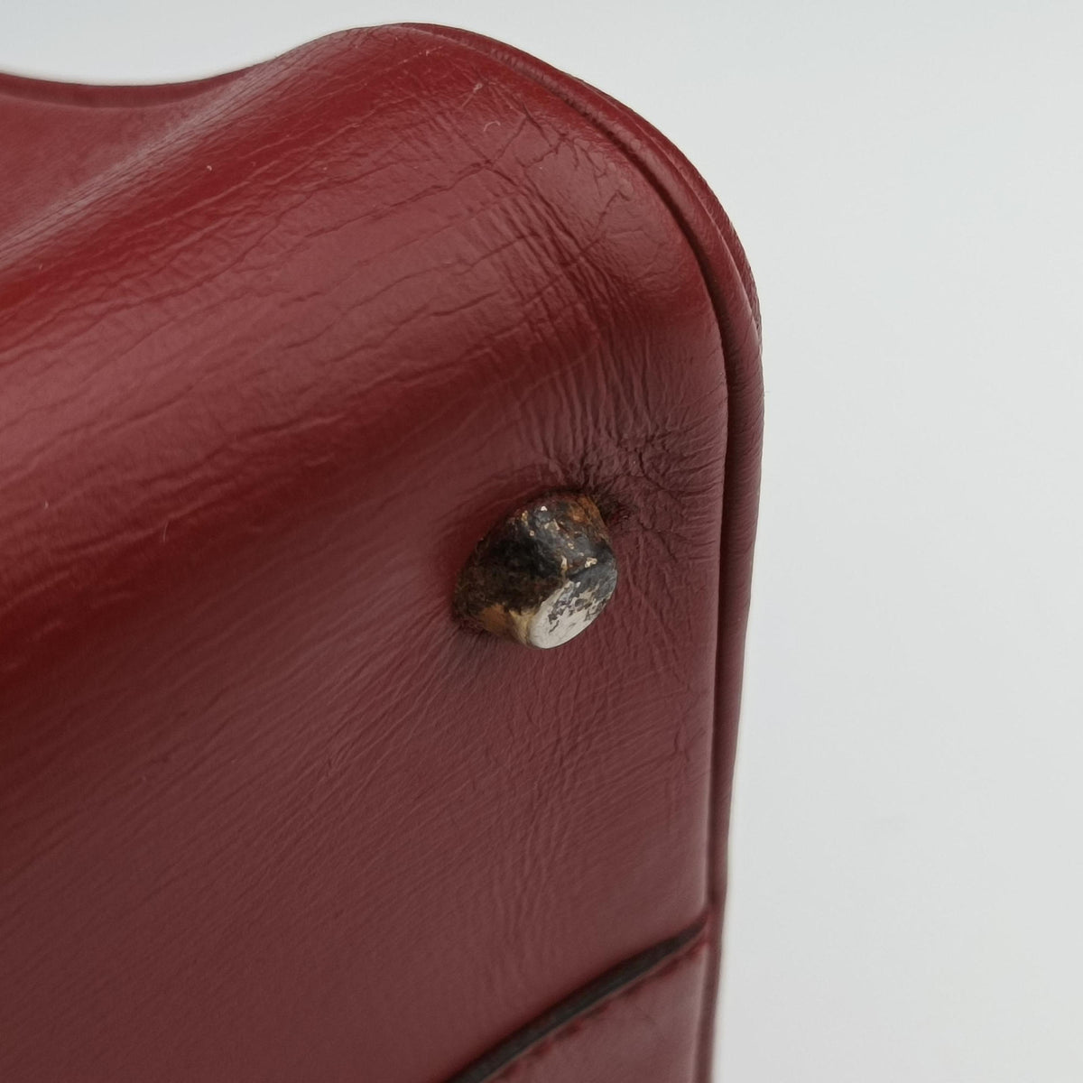 Pre-owned Delvaux Brillon MM Red leather  shoulderbag | stylenewstar
