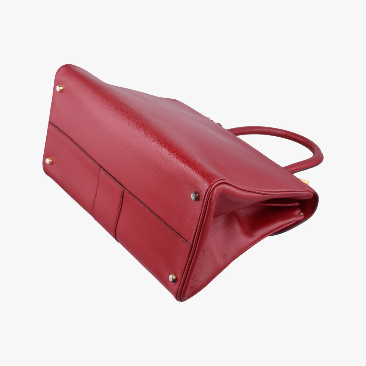 Pre-owned Delvaux Brillon MM Red leather  shoulderbag | stylenewstar