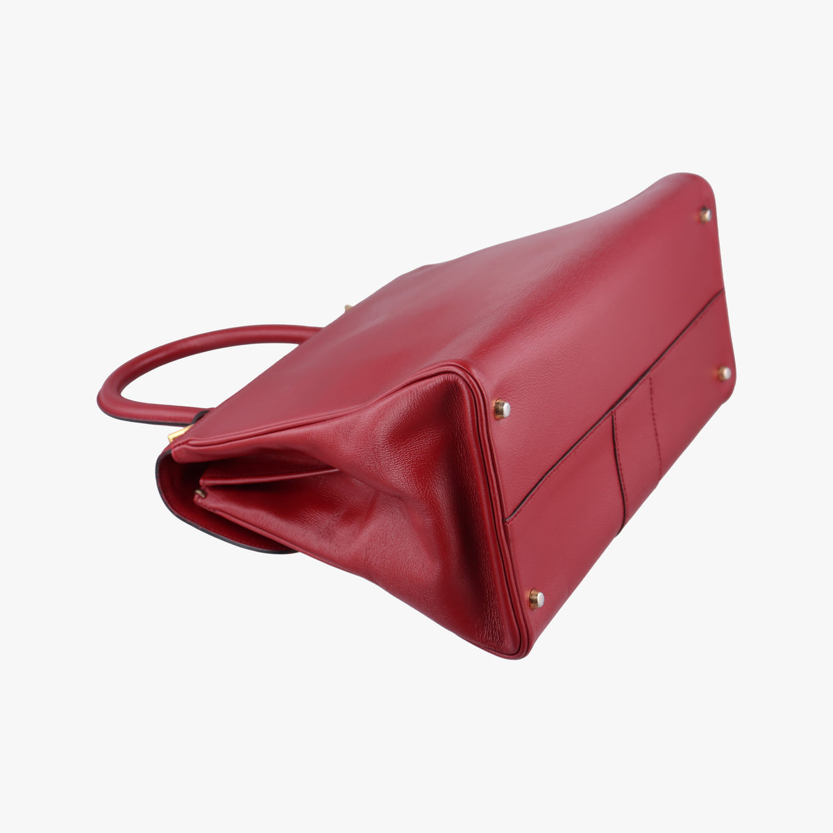 Pre-owned Delvaux Brillon MM Red leather  shoulderbag | stylenewstar