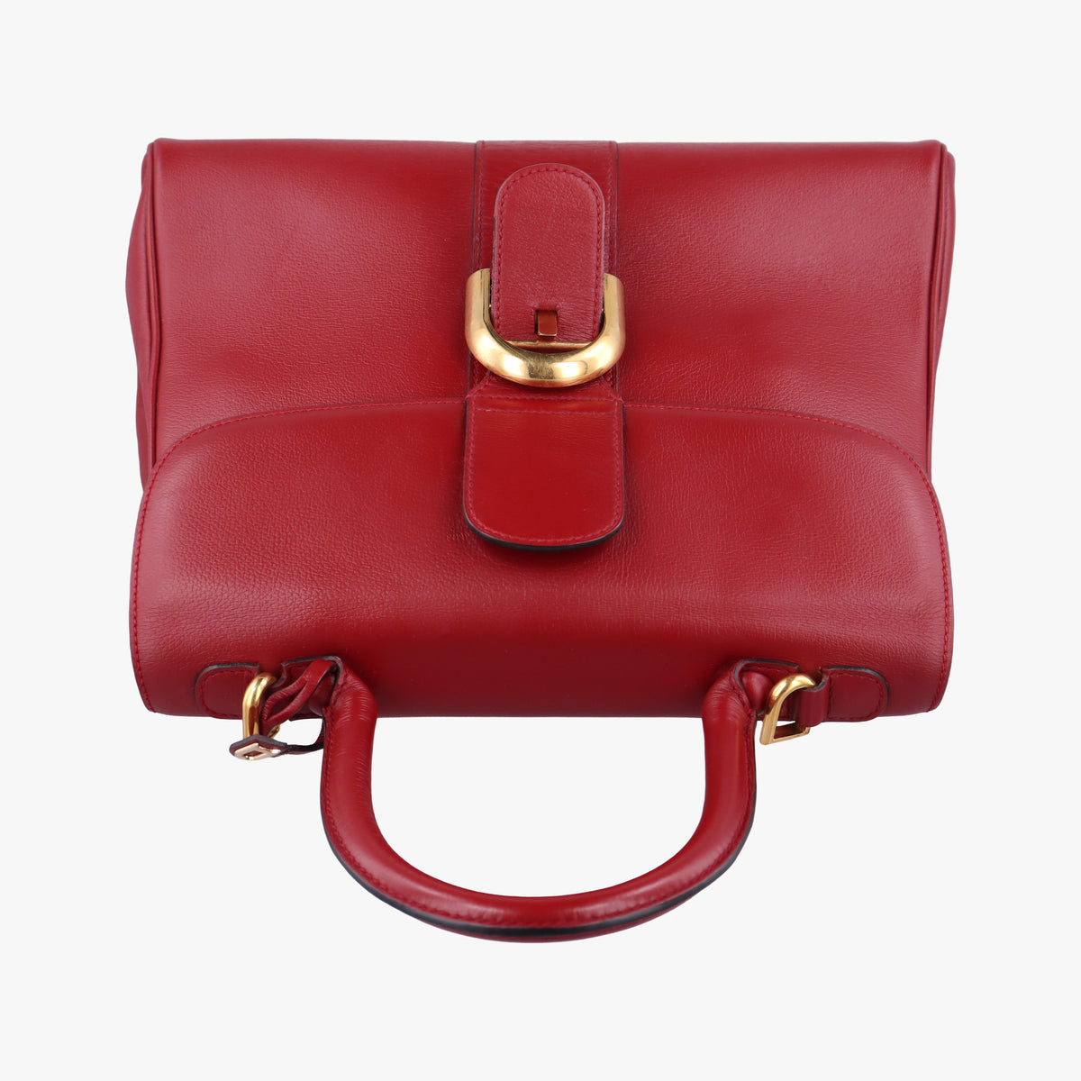Pre-owned Delvaux Brillon MM Red leather  shoulderbag | stylenewstar