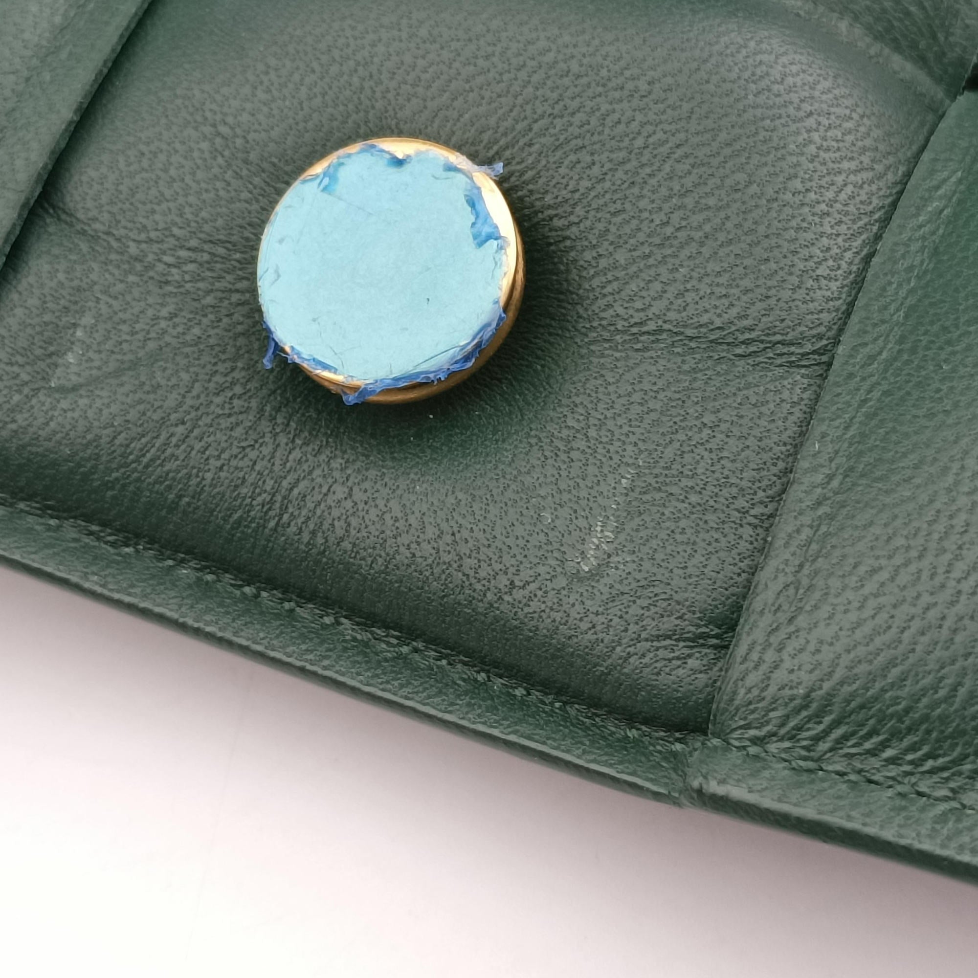 Vintage Bottega Veneta Padded CASSETTE Green lambskin  shoulderbag | stylenewstar