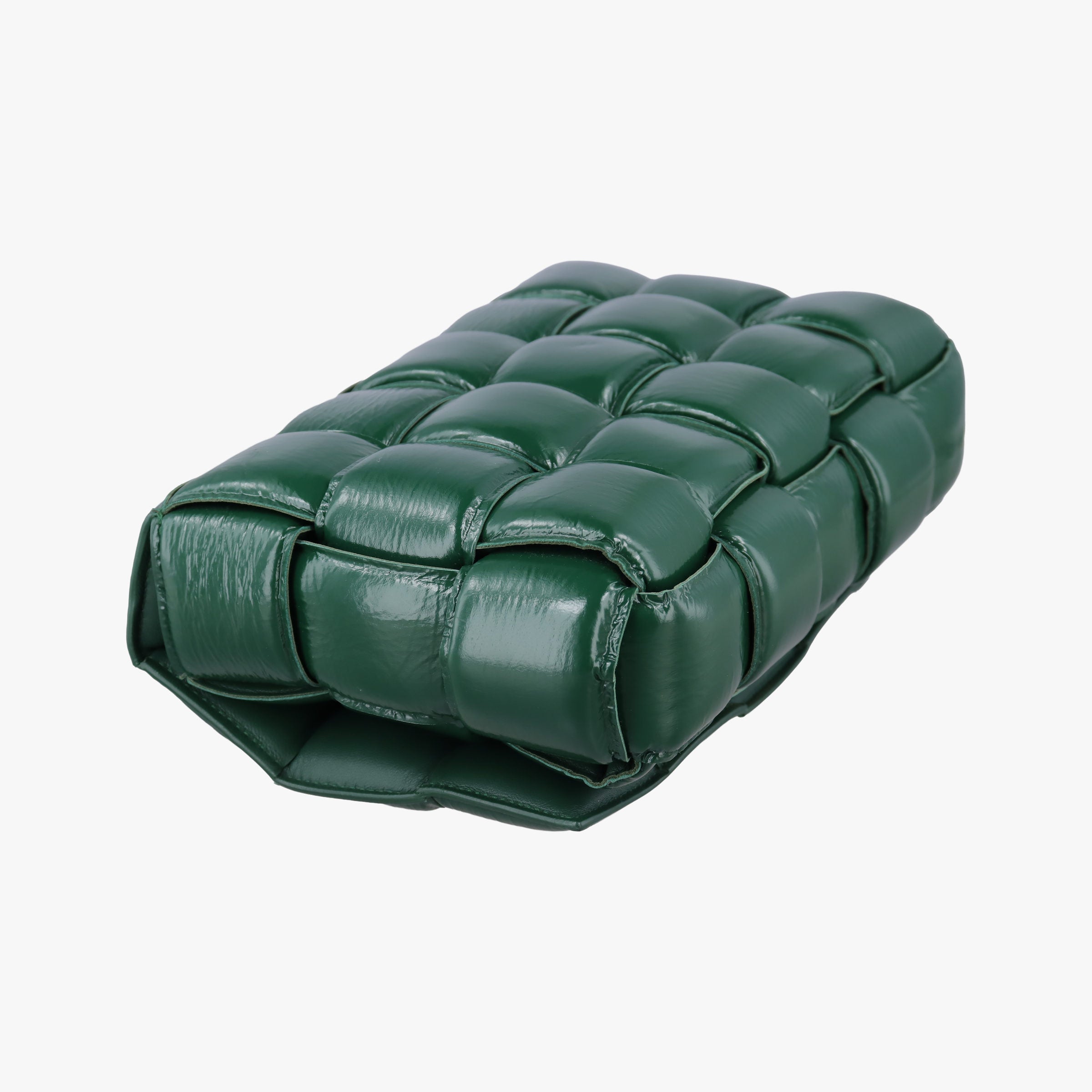 Vintage Bottega Veneta Padded CASSETTE Green lambskin  shoulderbag | stylenewstar