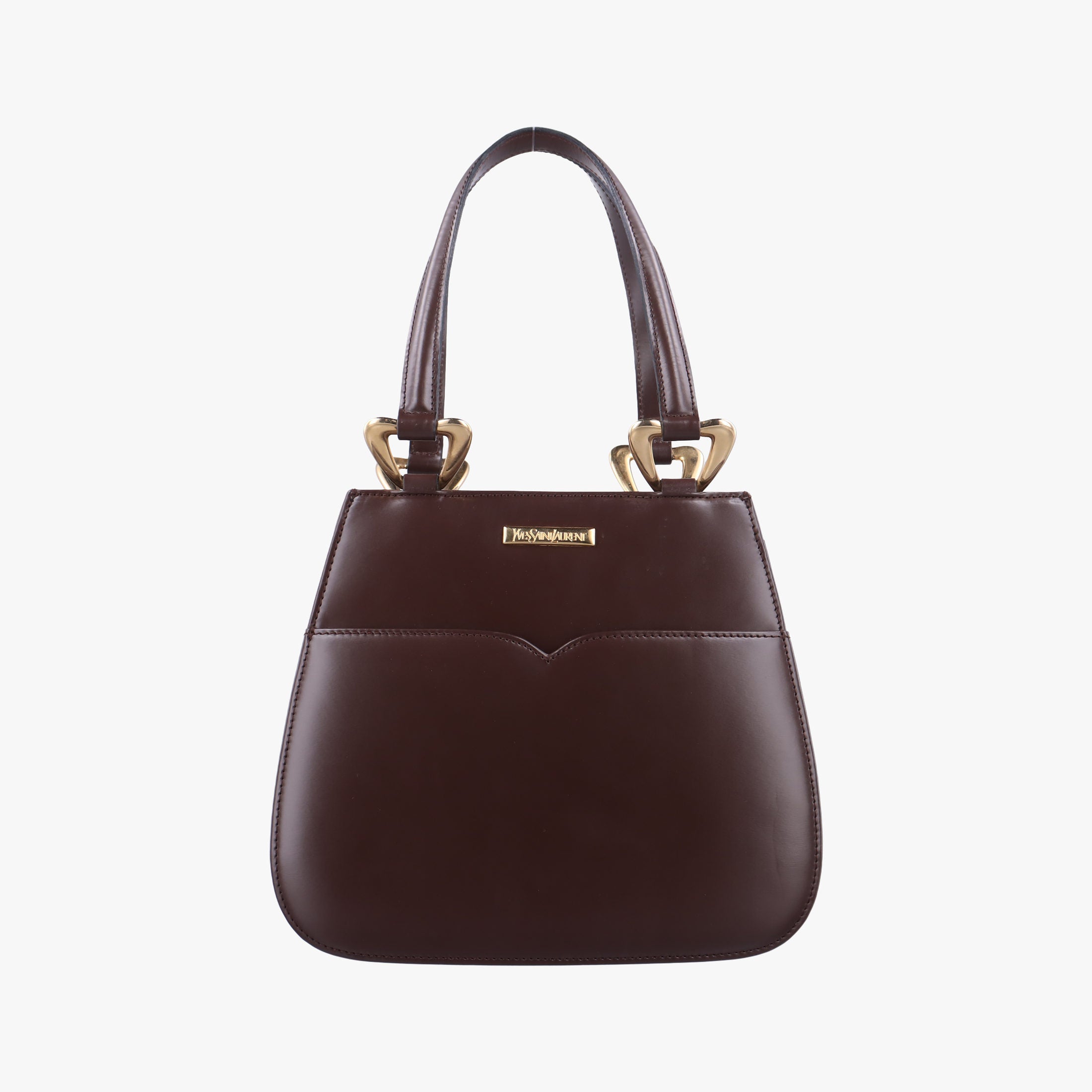 Pre-owned Yves Saint Laurent Vintage Bordeaux Leather  shoulderbag | stylenewstar