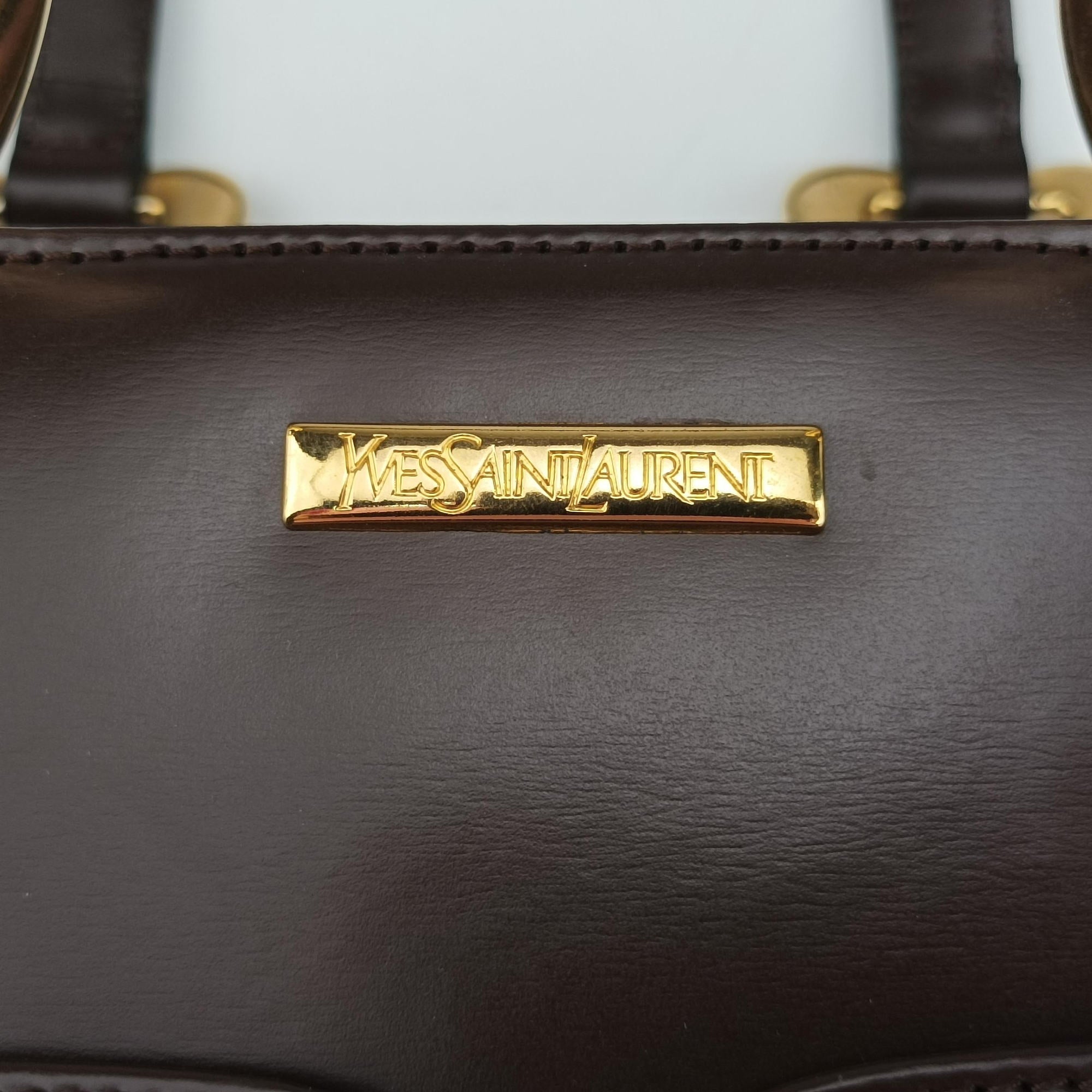 Pre-owned Yves Saint Laurent Vintage Bordeaux Leather  shoulderbag | stylenewstar
