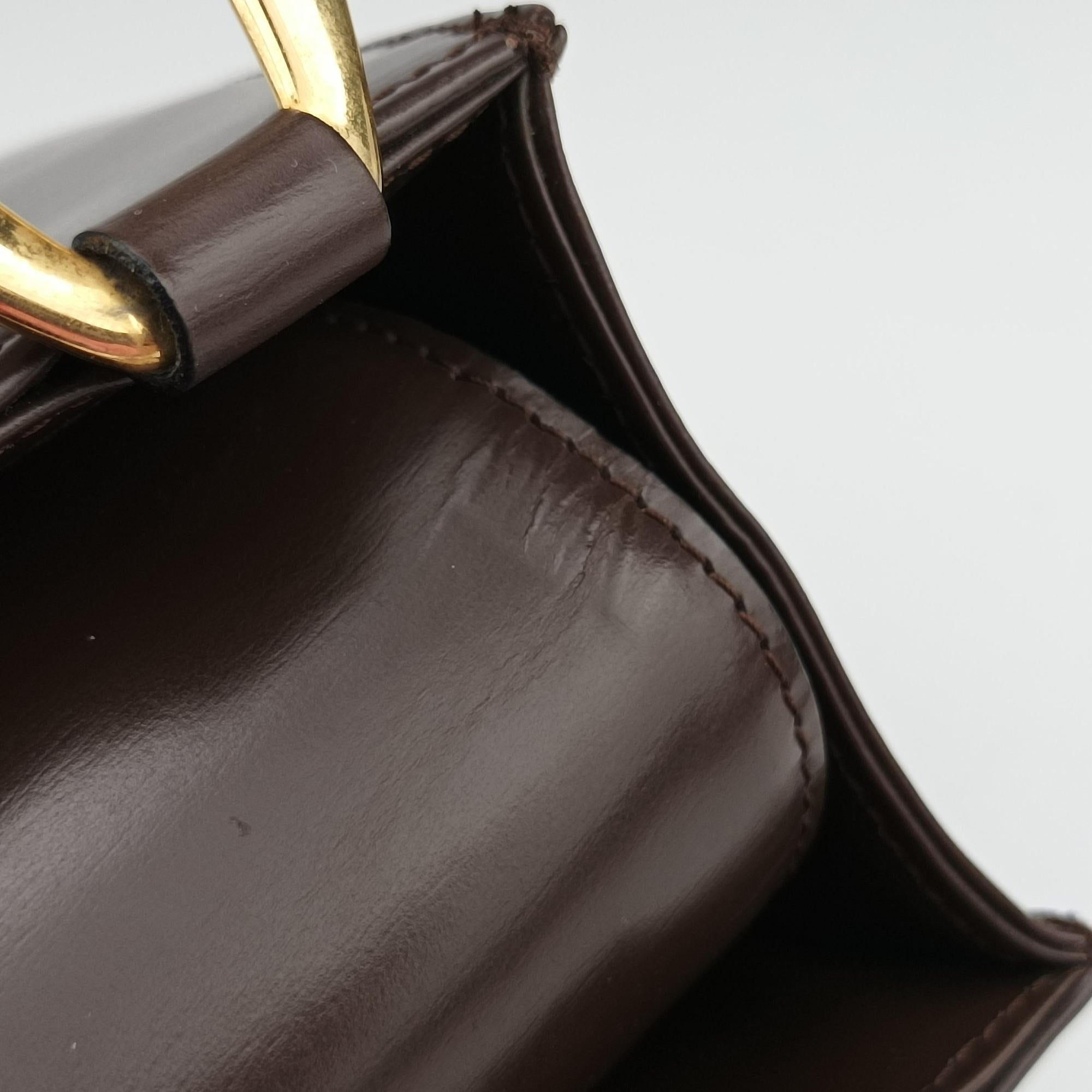Pre-owned Yves Saint Laurent Vintage Bordeaux Leather  shoulderbag | stylenewstar