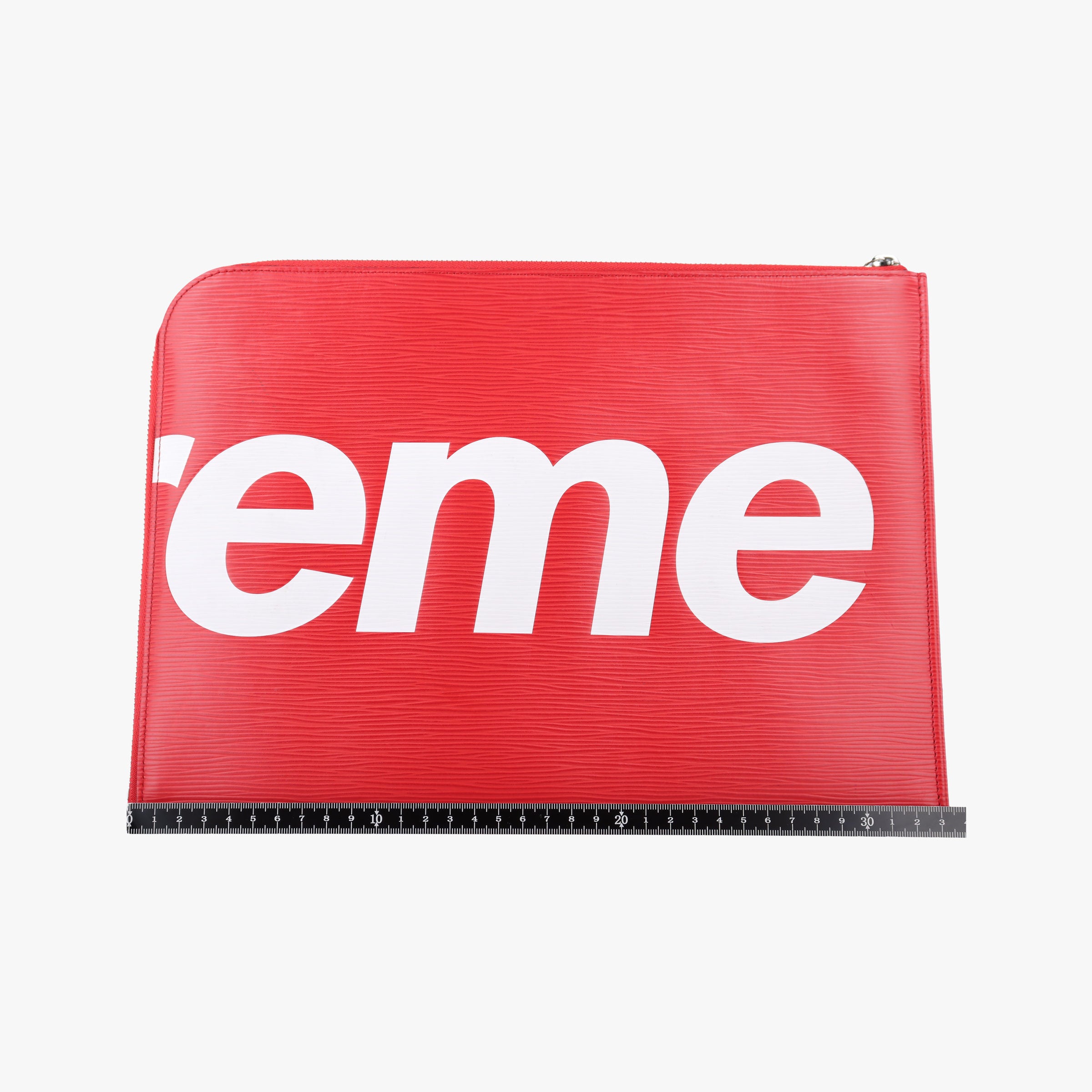 Pre-owned Louis Vuitton Pochette Jour GM Supreme Collaboration ROUGE×white epi M67722 clutchbag | stylenewstar