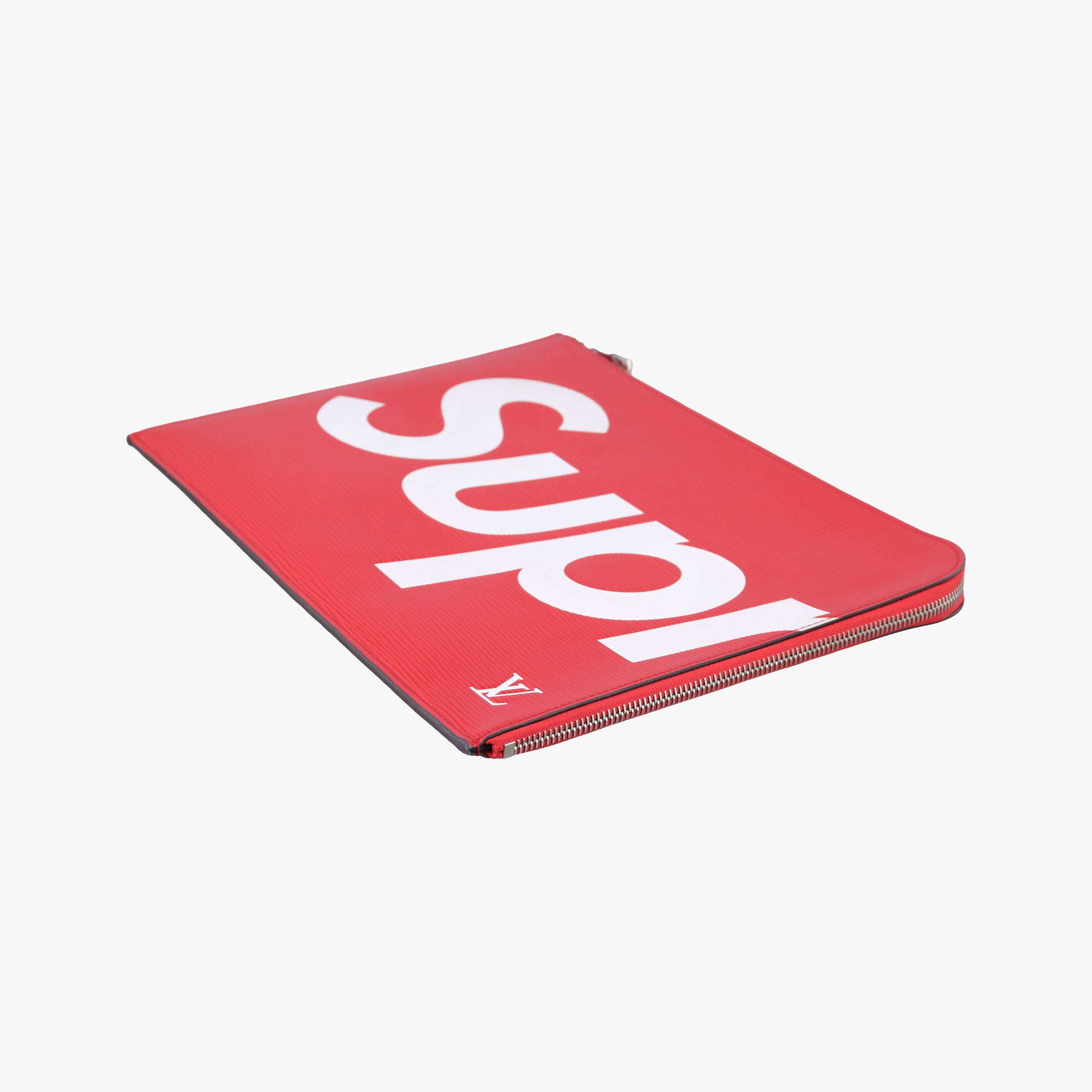 Pre-owned Louis Vuitton Pochette Jour GM Supreme Collaboration ROUGE×white epi M67722 clutchbag | stylenewstar