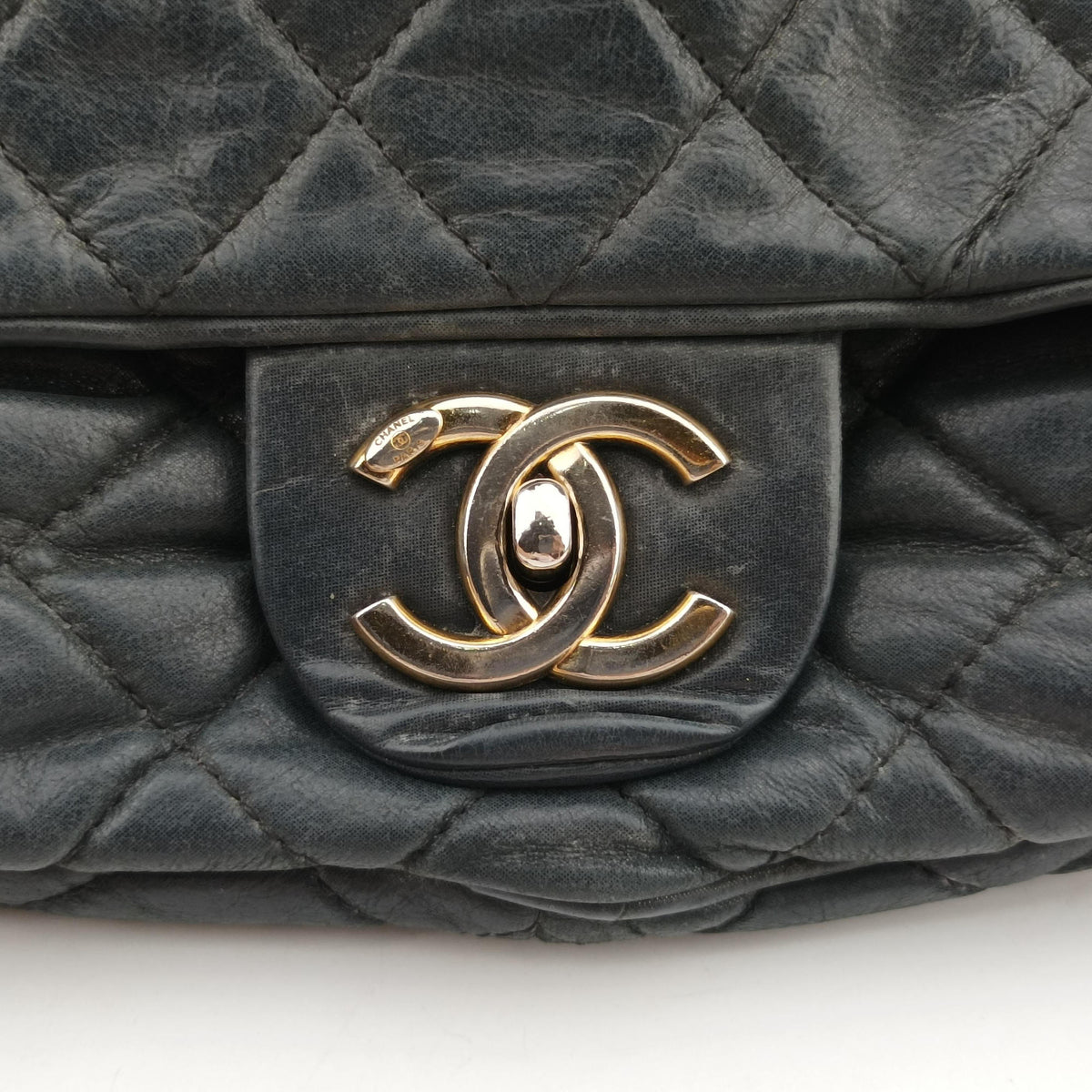 Pre-owned Chanel Matelasse coco mark Black Leather A67374 shoulderbag | stylenewstar