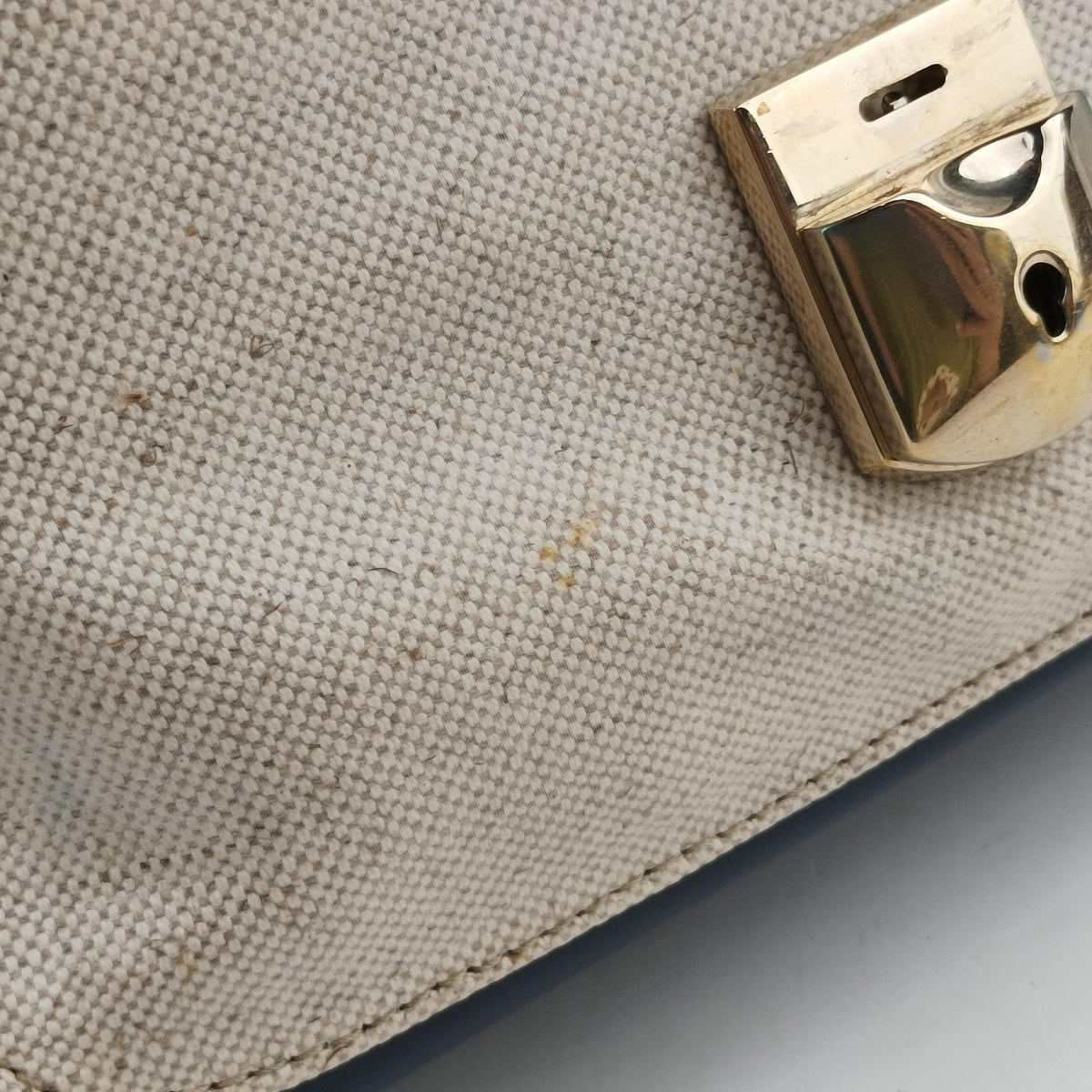 Pre-owned Balenciaga Padlock Navy × Pink × Beige Leather × Canvas  shoulderbag | stylenewstar
