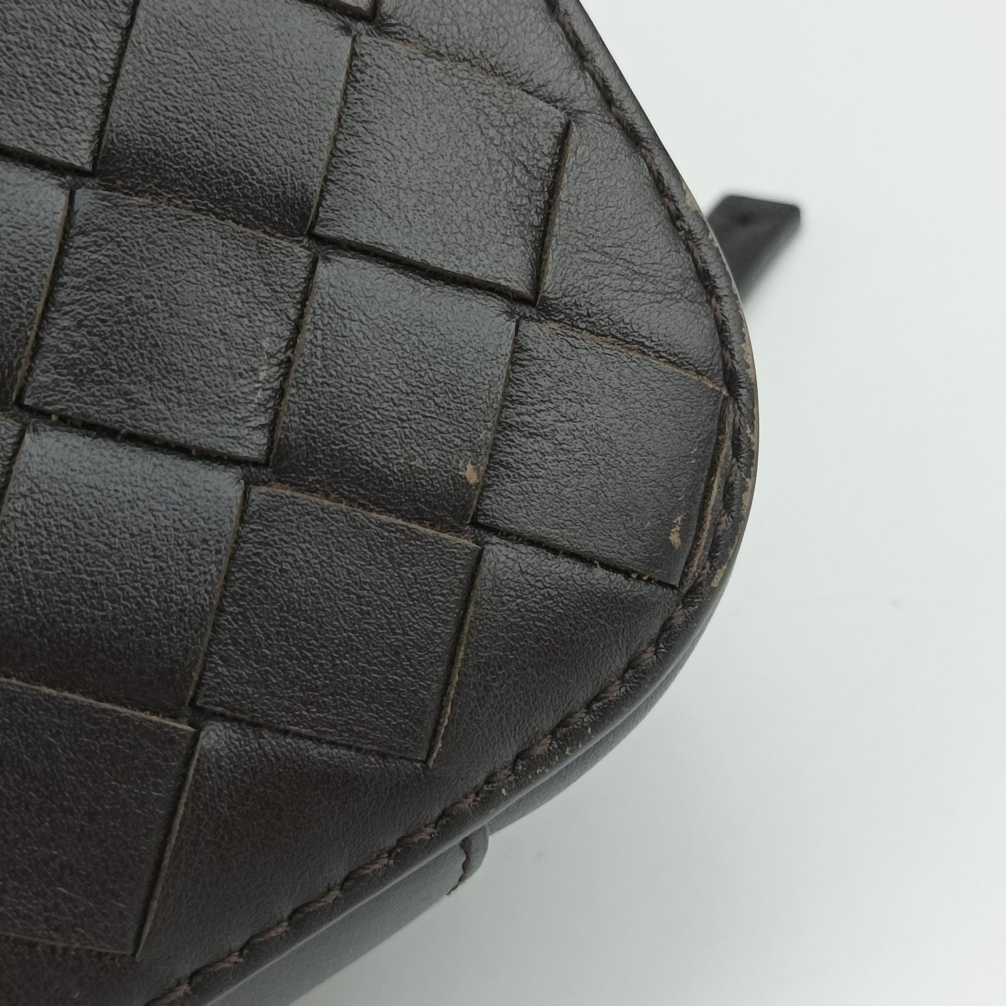 Pre-owned Bottega Veneta Getaway Slim Brown lambskin  bum bag/waist bag | stylenewstar