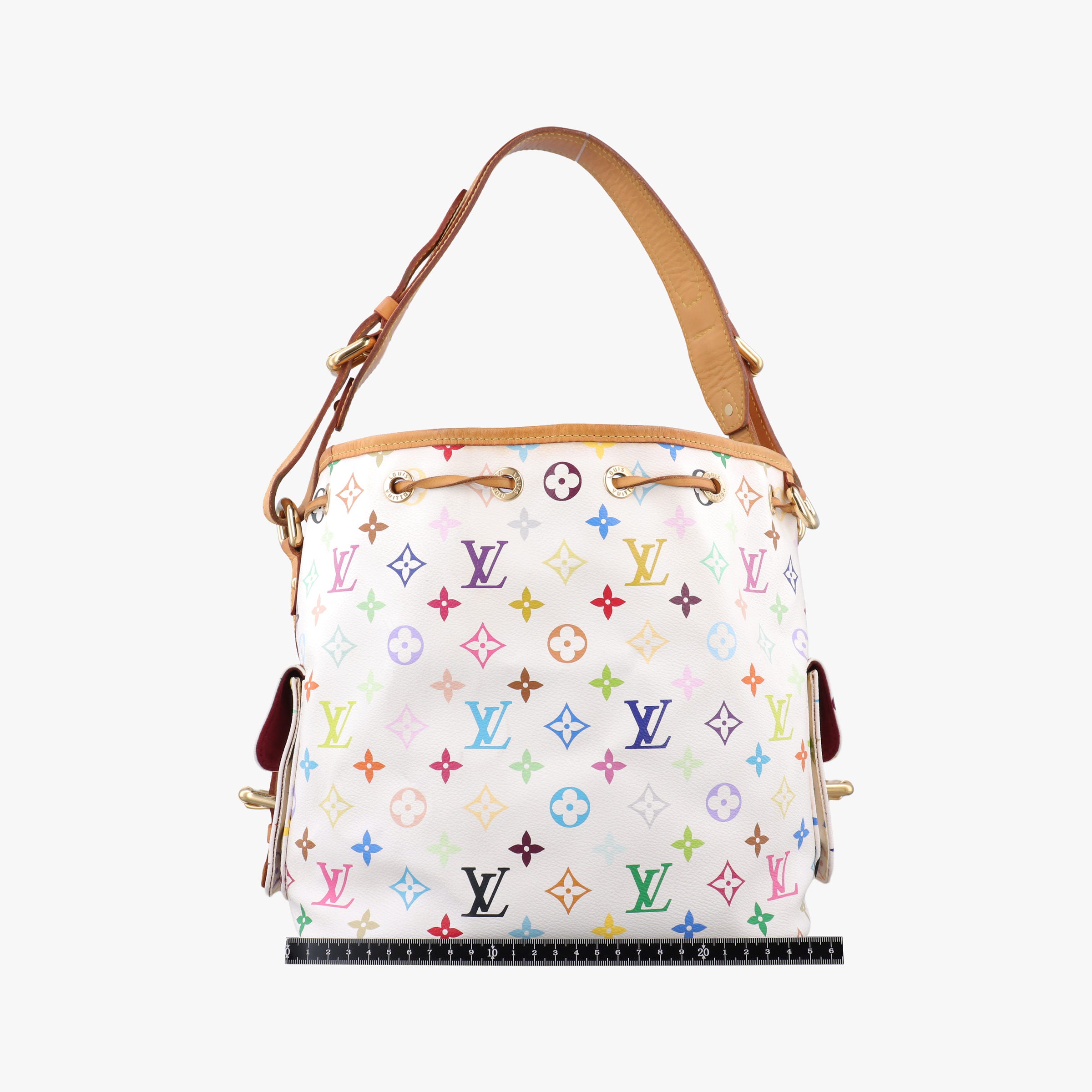 Pre-owned Louis Vuitton Petit NOe white Monogram Multicolor M42229 shoulderbag | stylenewstar