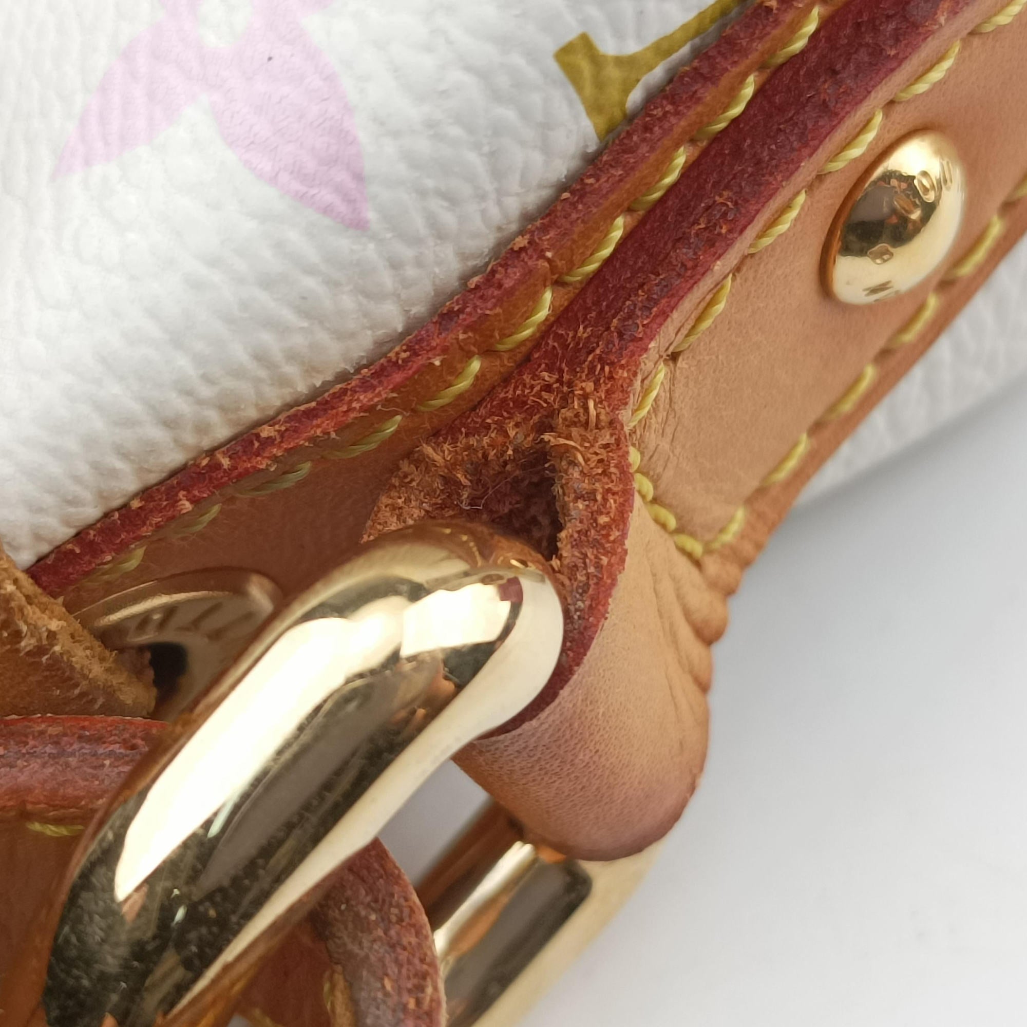 Pre-owned Louis Vuitton Petit NOe white Monogram Multicolor M42229 shoulderbag | stylenewstar